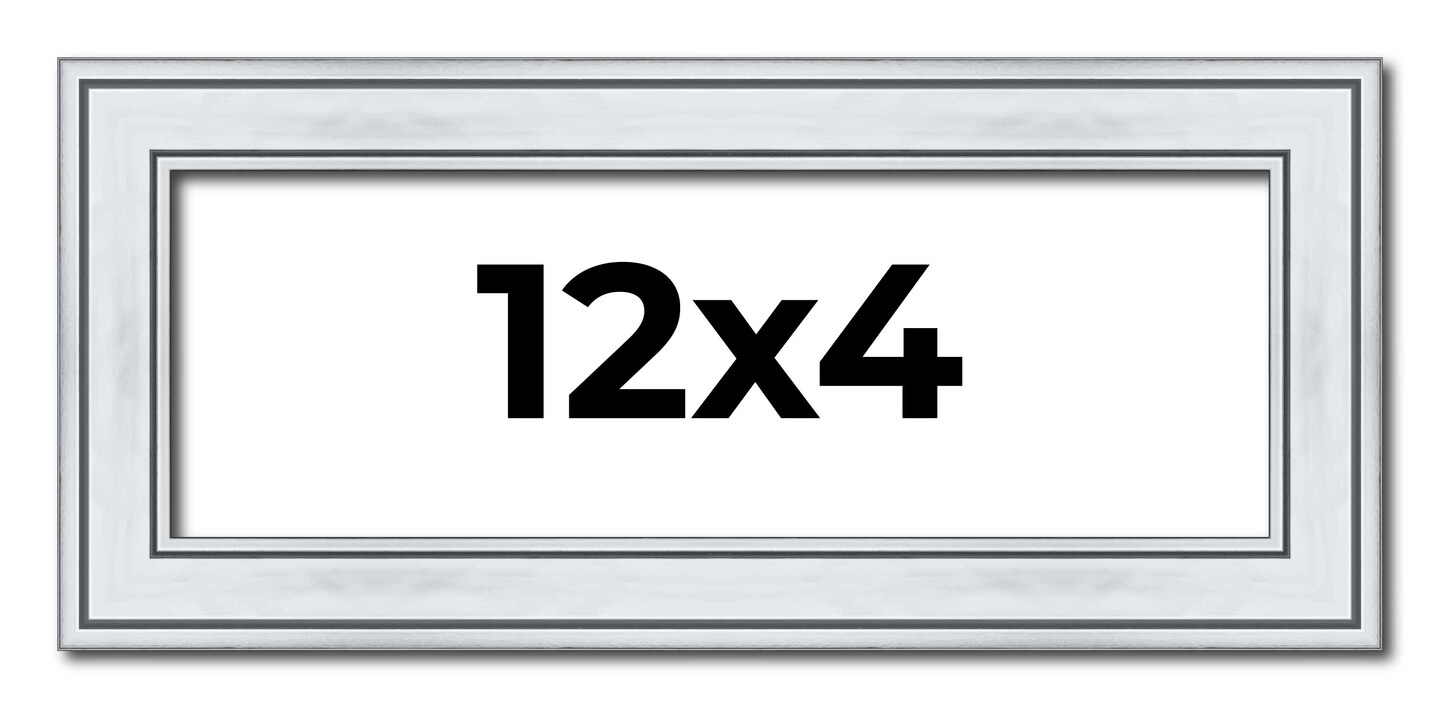 Panoramic Classic Silver Picture Frame - UV Acrylic, Foam Board Backing, Hanging Hardware