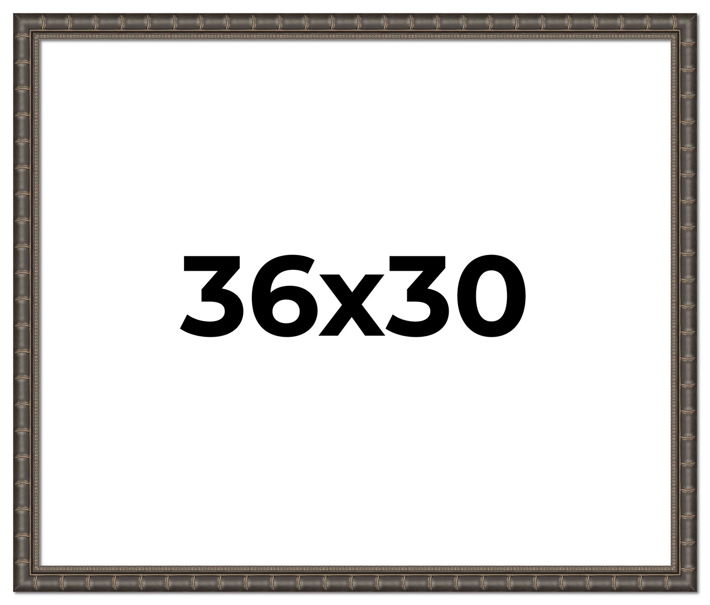36x30 Modern Bamboo Picture Frame with UV-Resistant Acrylic & Acid Free Backing, Available in 5 Finishes - Gold, Silver, Brown, Black, and Natural