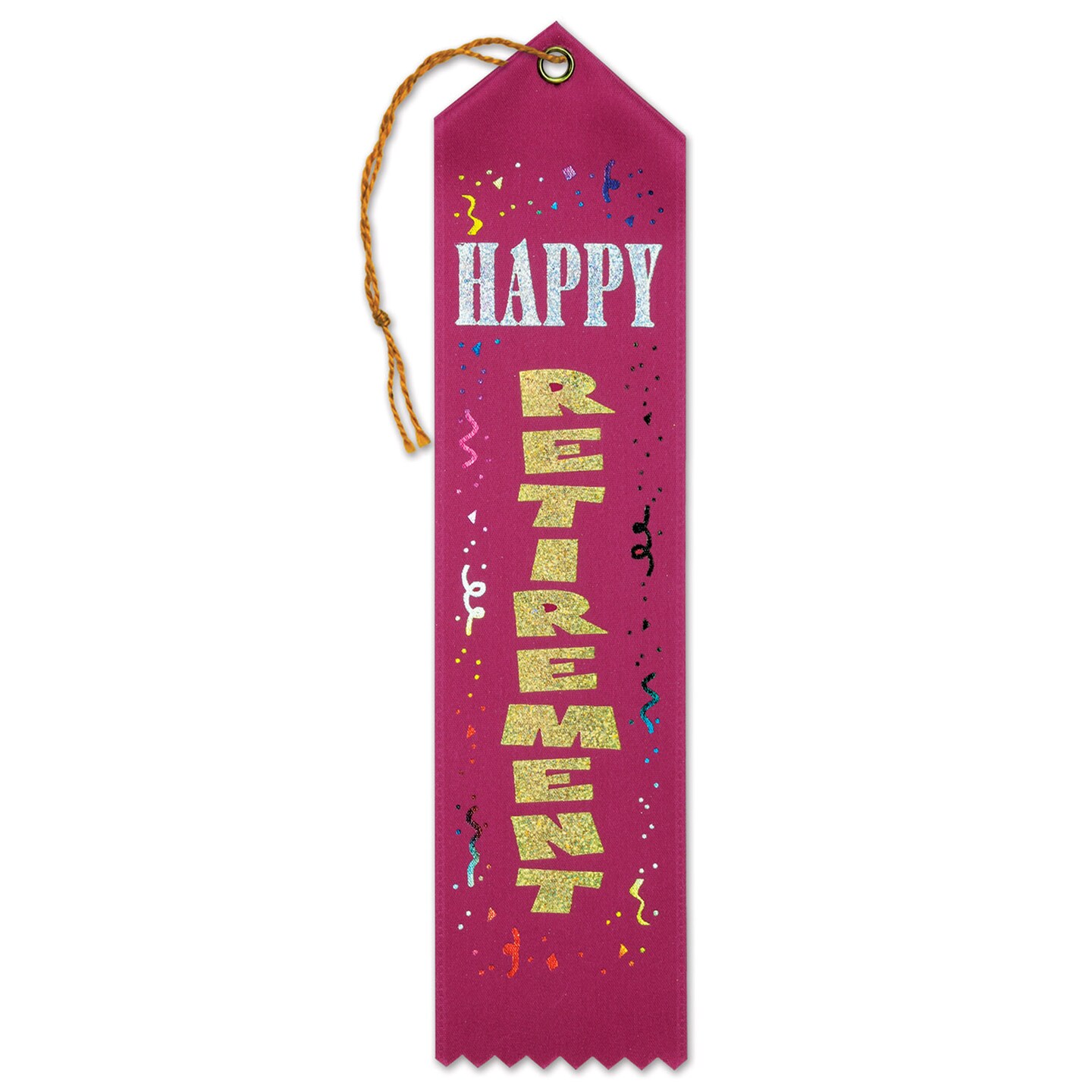 Beistle 2in.x8in. Happy Retirement Award Ribbon - 6 Pack