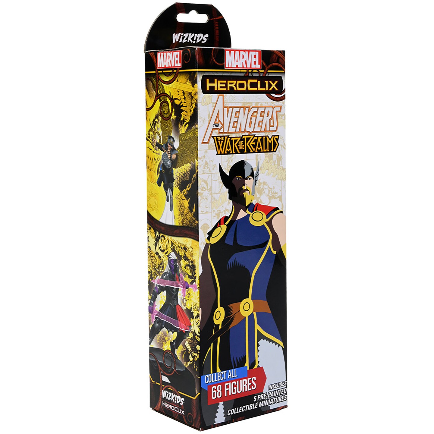 Marvel HeroClix: Avengers War of the Realms Booster - 5 Figures, Randomly Assorted, Prepainted, RPG