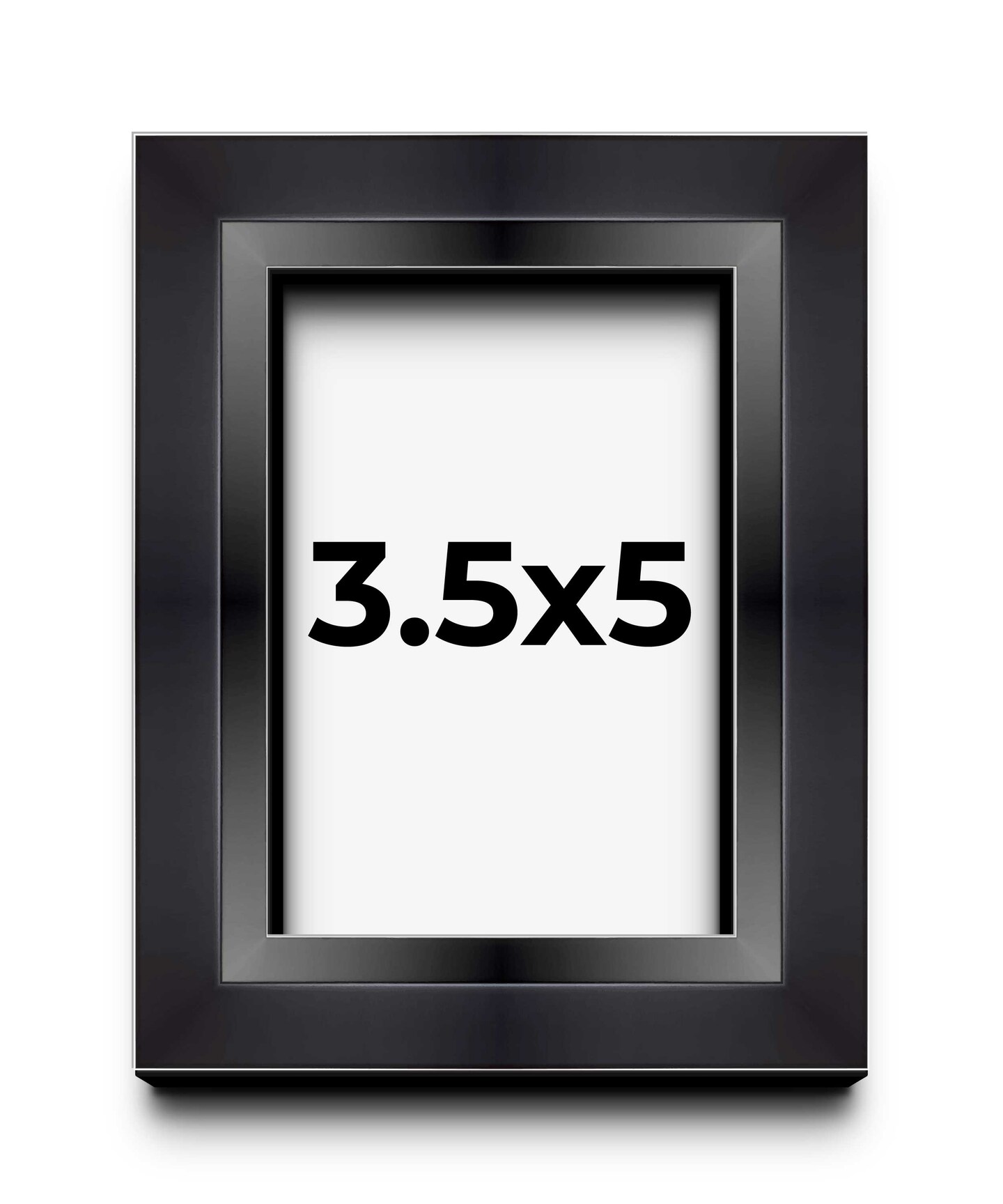 Photo Size Minimalist Shadow Box Black Picture Frame - UV Acrylic, Backing, Hanging Hardware