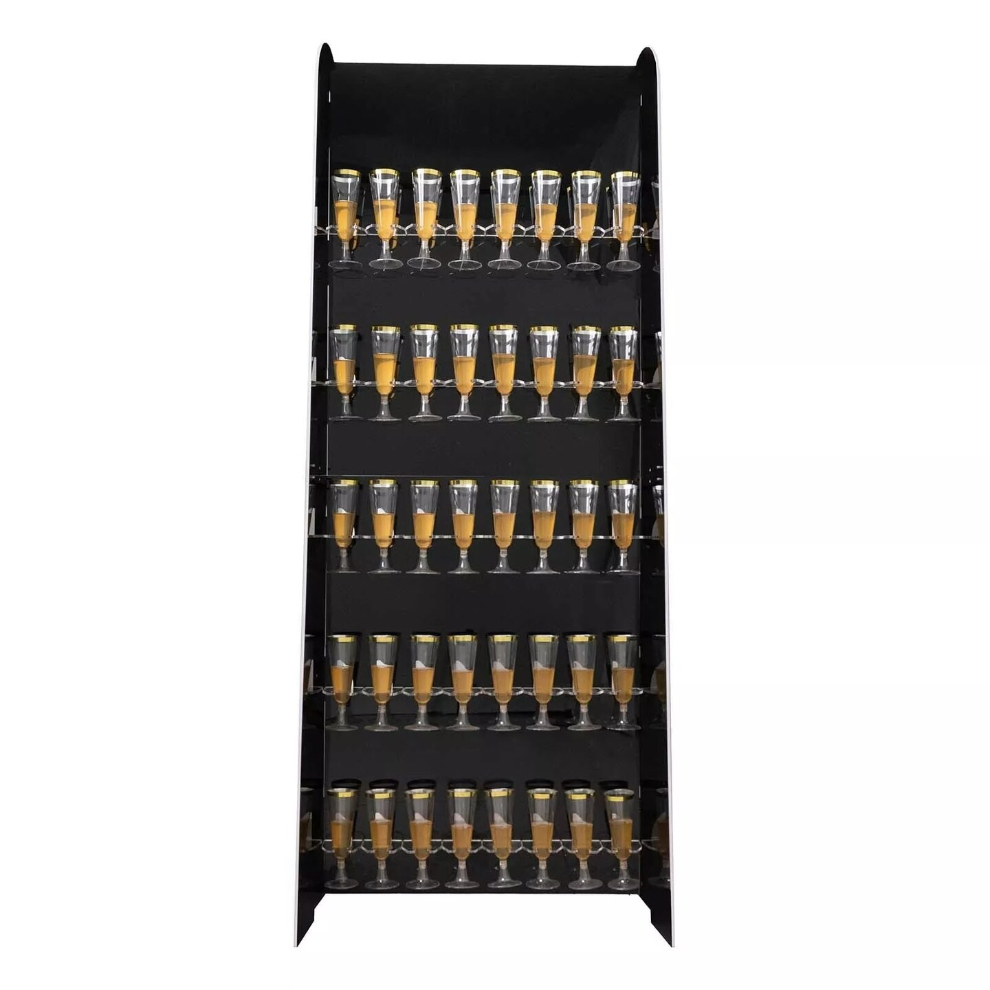 Black 5 ft Foam 5-Tier Wine Glass Rack Champagne Flute Holder Stand Party