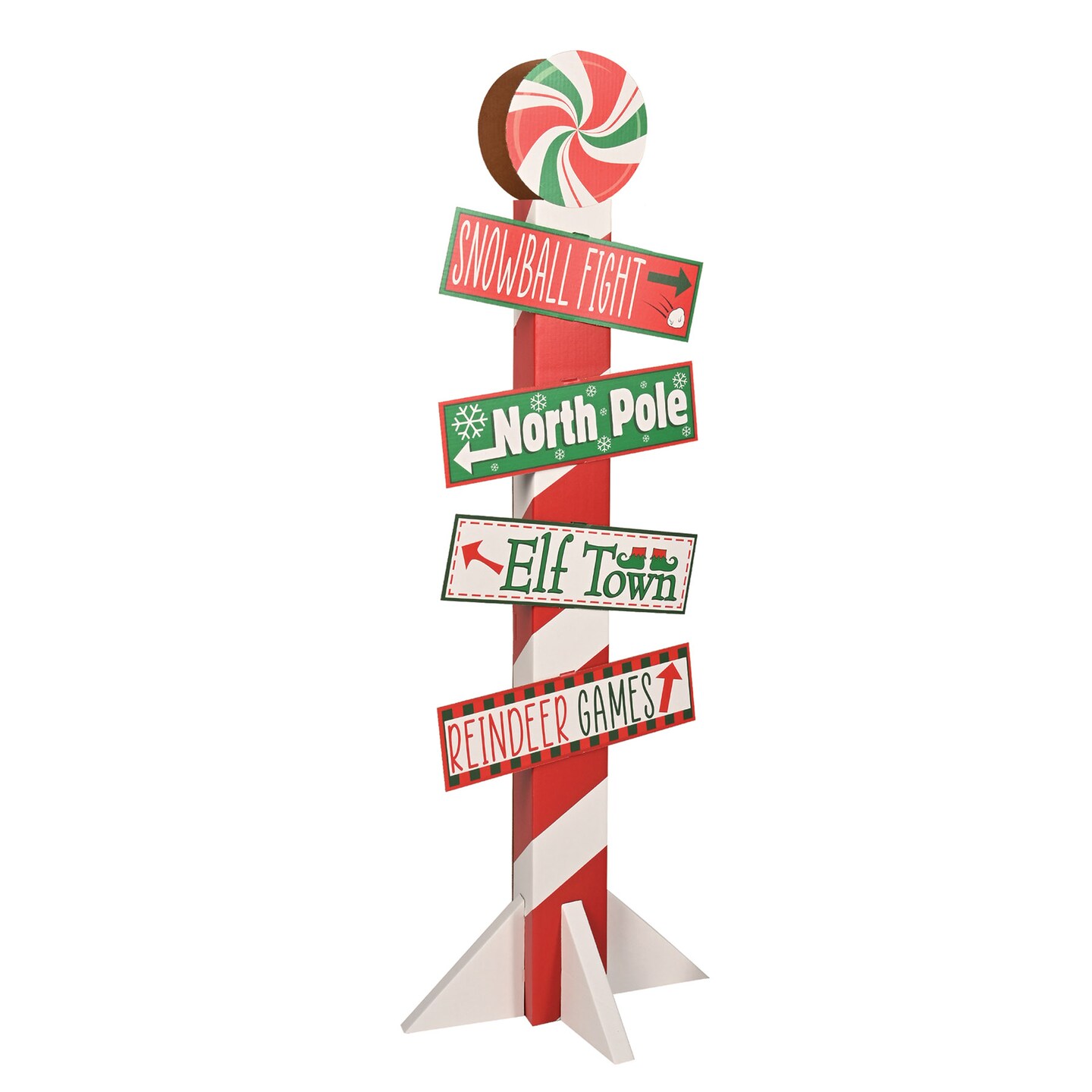 Beistle 4Feet 9½in. x 19½in. 3-D North Pole Directional Post Prop - 4 Pack