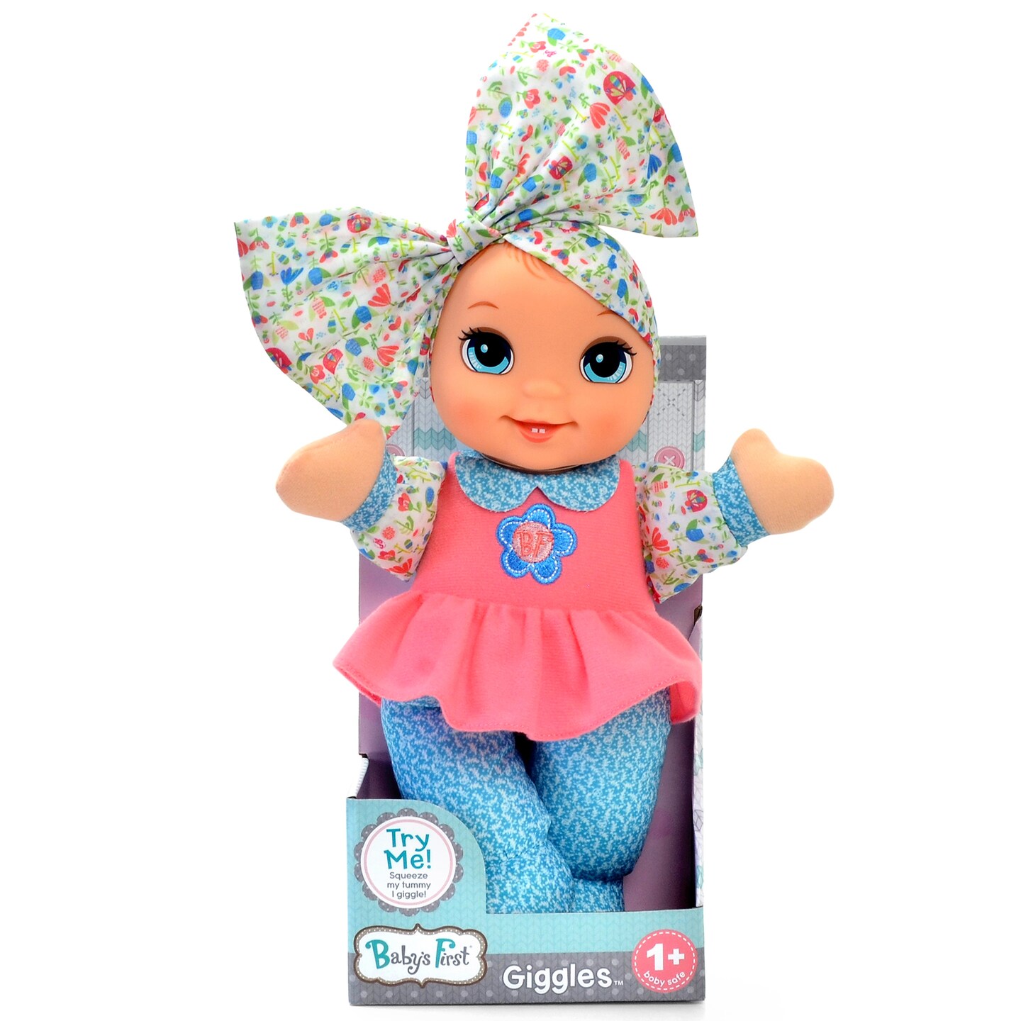 Baby&#x27;s First Giggles Baby Doll Toy with Coral Top - All Ages