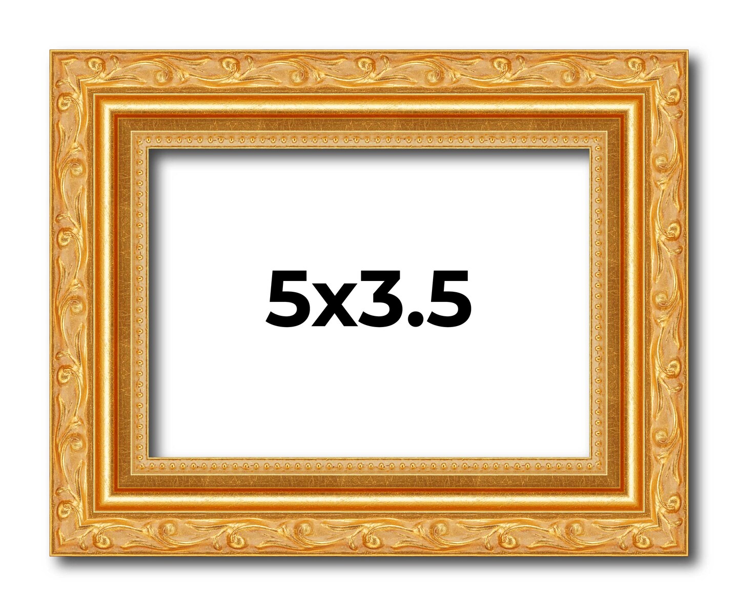 5x3.5 Solid Wood Antique Picture Frame with UV-Resistant Acrylic & Acid-Free Backing, Available in 4 Finishes: Bronze, Gold, Silver, and Gold with Black