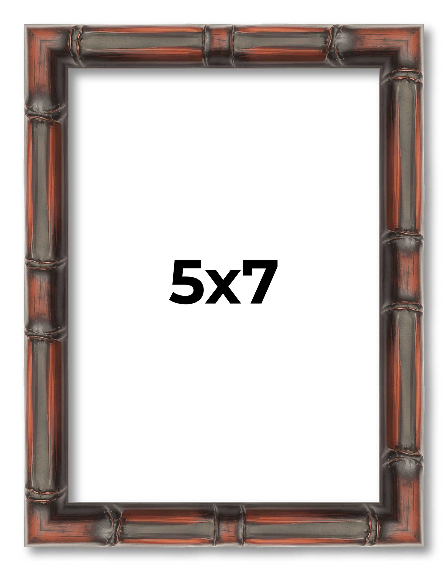 5x7 Thin Bamboo Picture Frame with UV-Resistant Acrylic & Acid Free Backing, Available in 2 Finishes - Gold and Brown