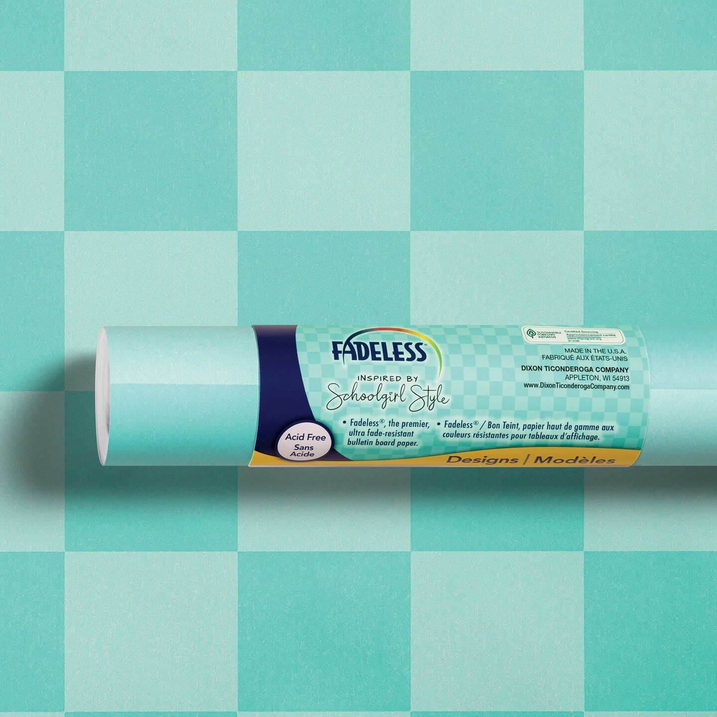 Schoolgirl Style Bulletin Board Paper, 48&#x22; x 12&#x27;, Daydream, 4 Rolls