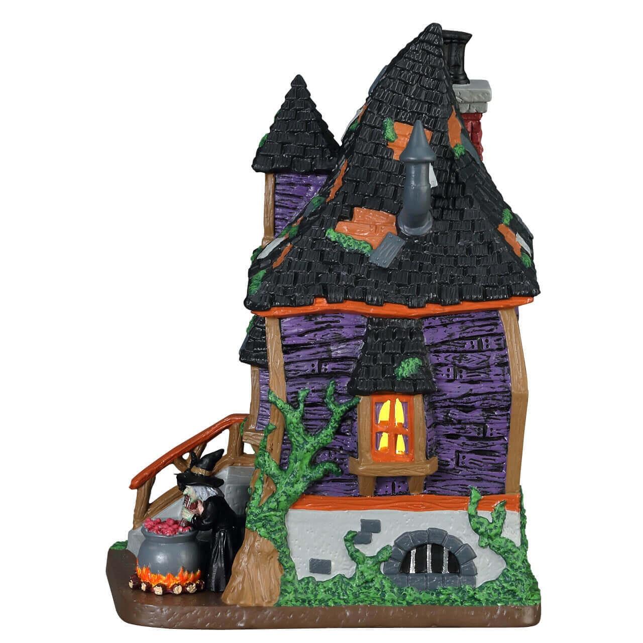 Lemax Spooky Town Halloween Village Witches Bungalow 8 Inch Building