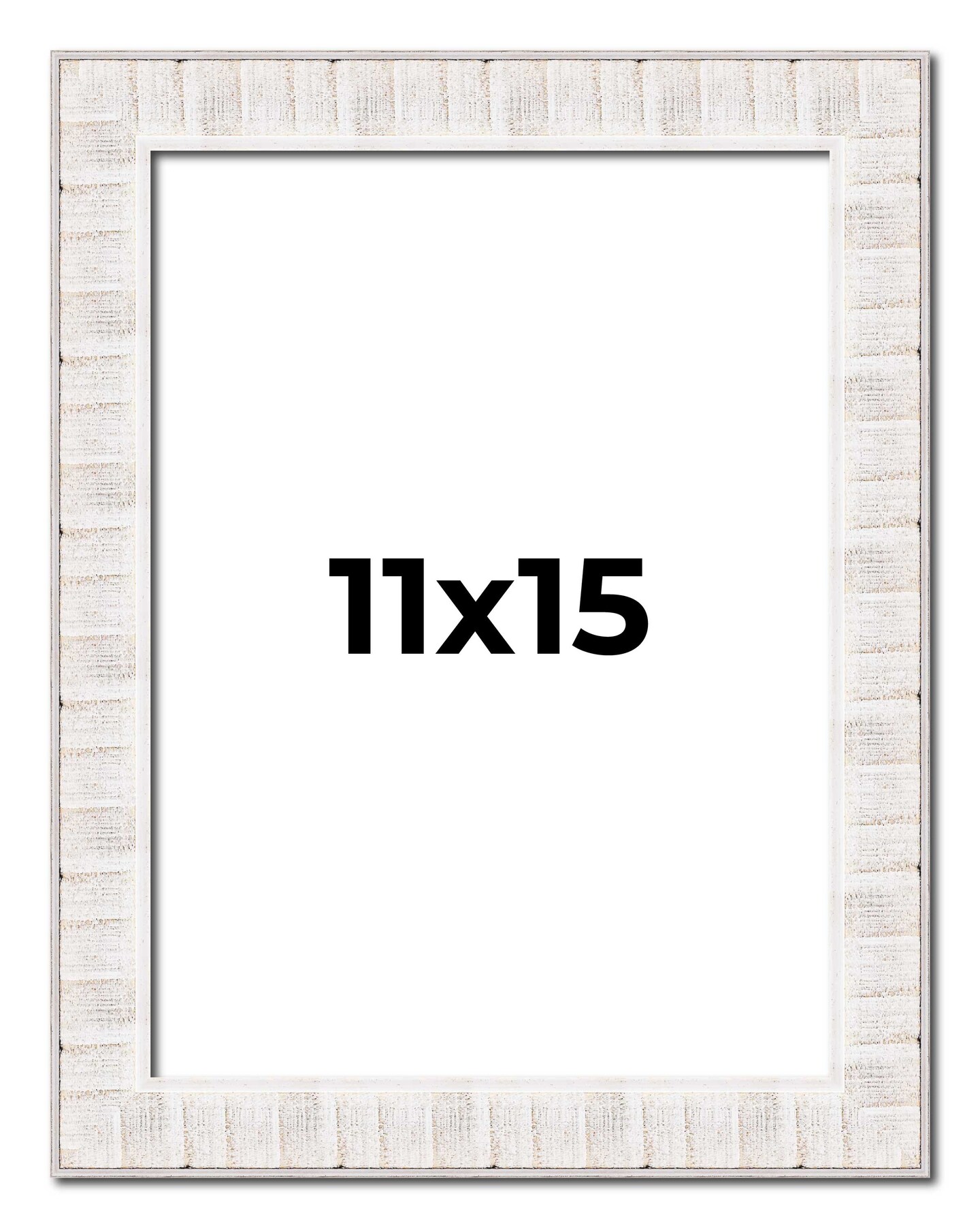 Sculpted White Picture Frame - UV Acrylic, Foam Board Backing, Hanging Hardware