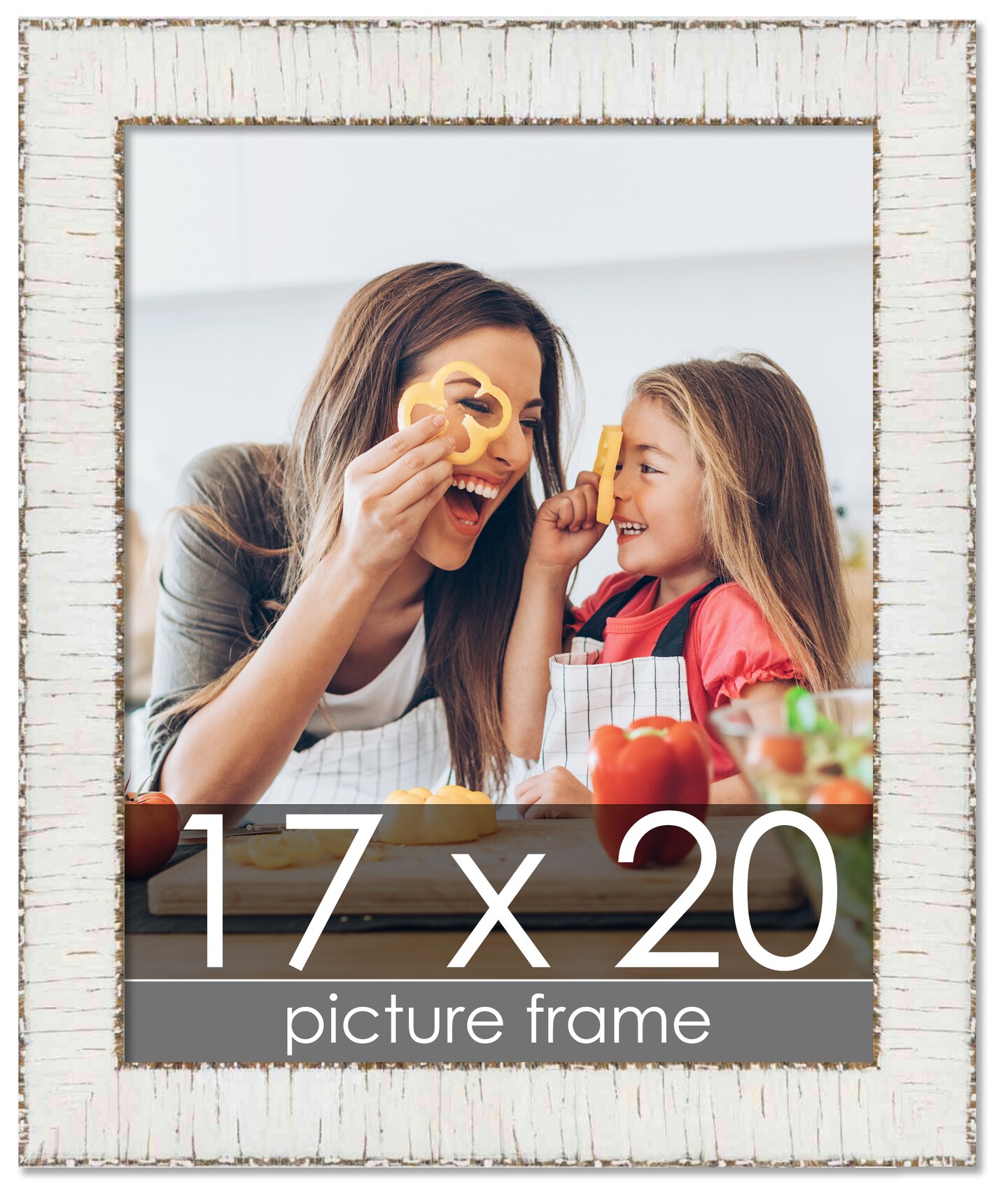 17x20 Ornate Picture Frame with UV Resistant Acrylic Acid Free Backing Available in 5 Finishes Black Brown Gold Silver White