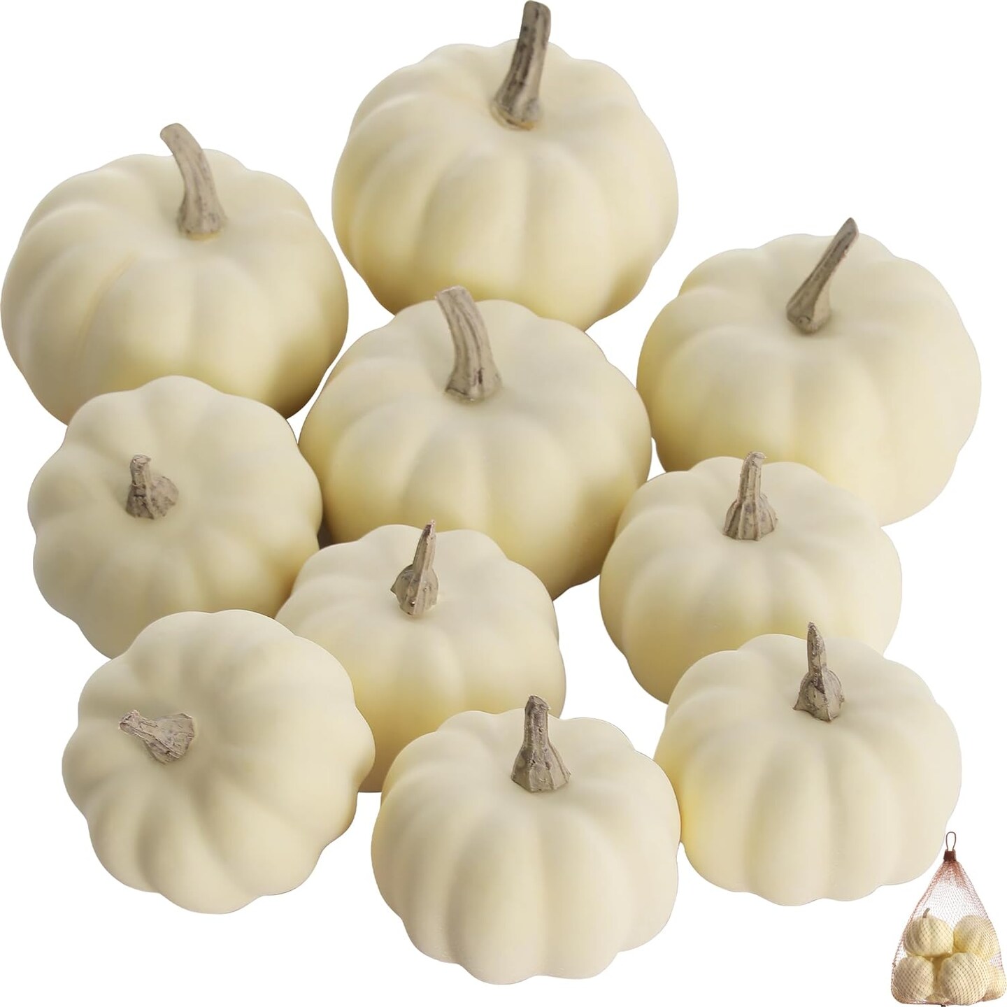 Beige Foam Pumpkins for Home Decor DIY