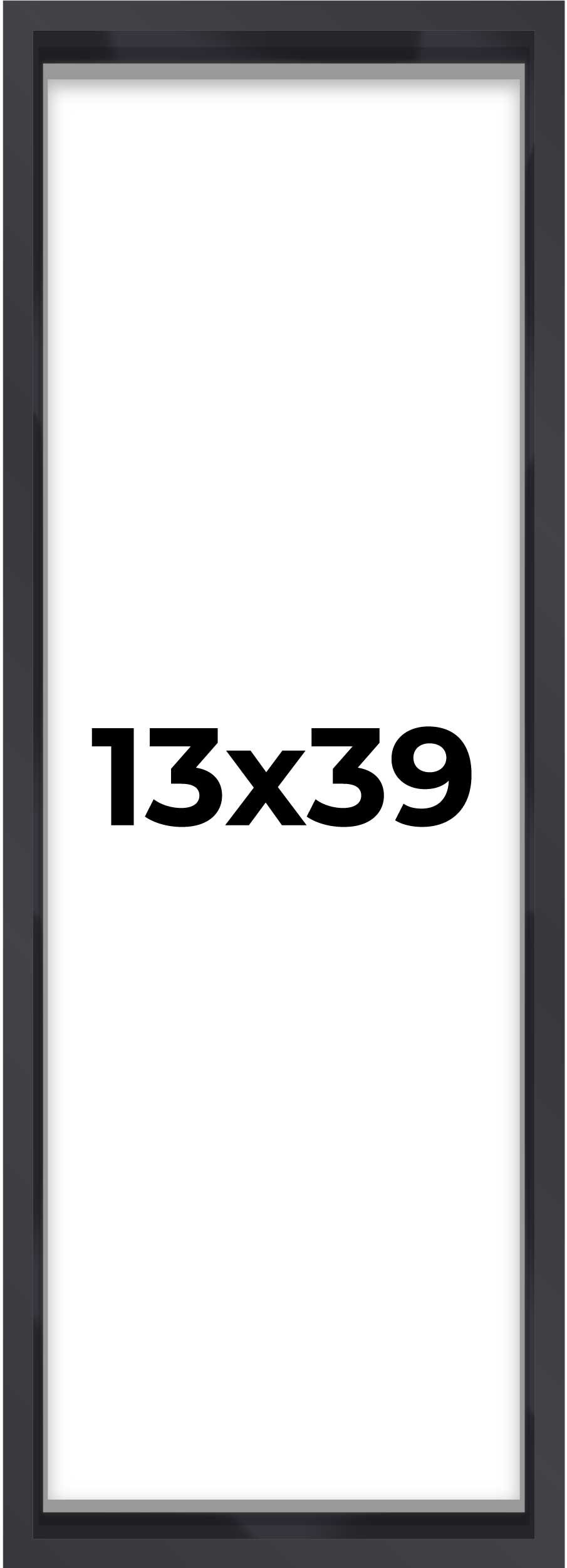 Panoramic Shadow Box 3/4" Depth Black Picture Frame - UV Acrylic, Backing, Hanging Hardware