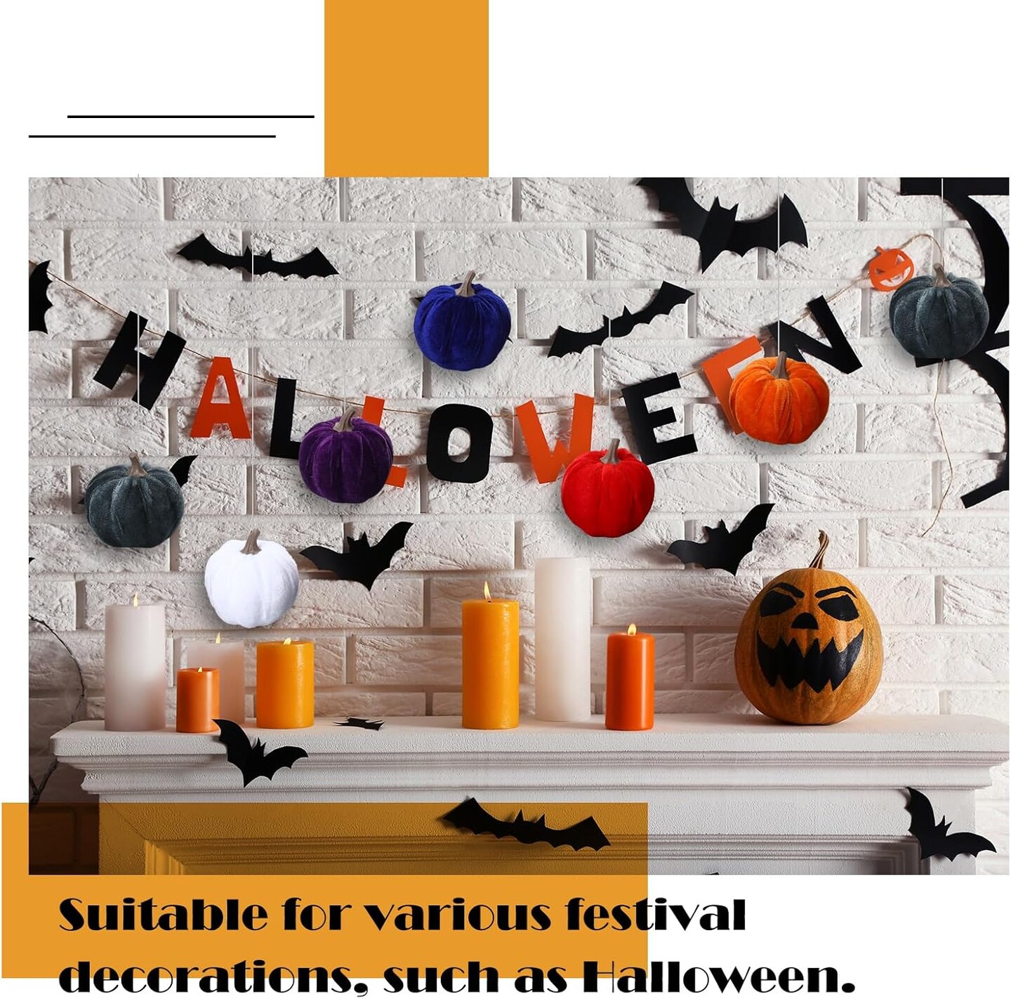 24 Pcs Fall White Foam Pumpkins for DIY Crafts