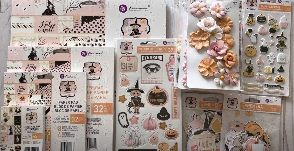 Prima Marketing Luna Bundle by Frank Garcia Collection Bundle Scrapbooking Journal Scrapbook Supplies Material Craft Notebooks Decoupage Album Art Journaling