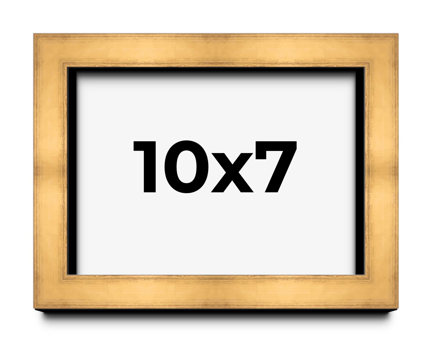 Photo Size Shadow Box 1.5" Depth Gold Picture Frame - UV Acrylic, Backing, Hanging Hardware