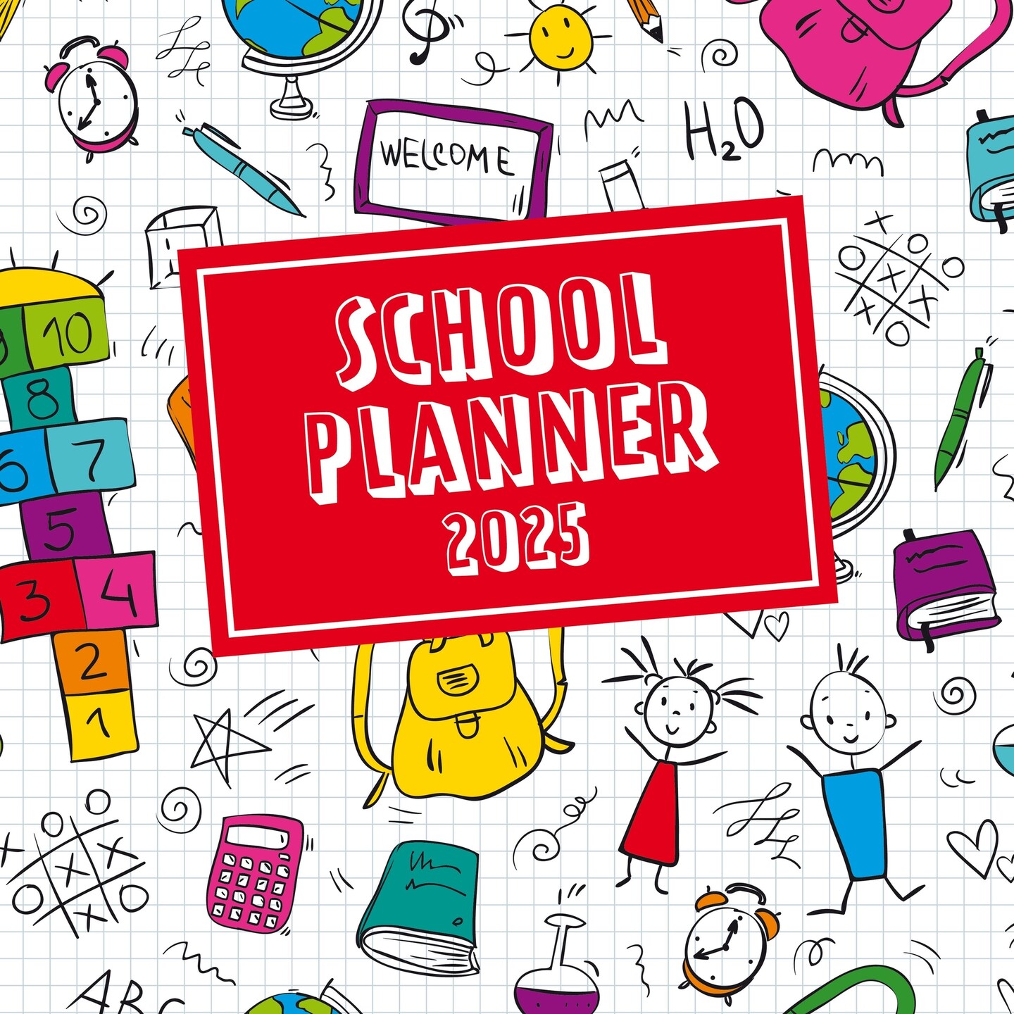 The Gifted Stationary 2025 Square Wall Calendar, School Planner, 16-Month Home Organizers Theme Hanging Calendar with 180 Reminder Stickers, Month Planner for Home, or Creative Spaces, 12x12 In