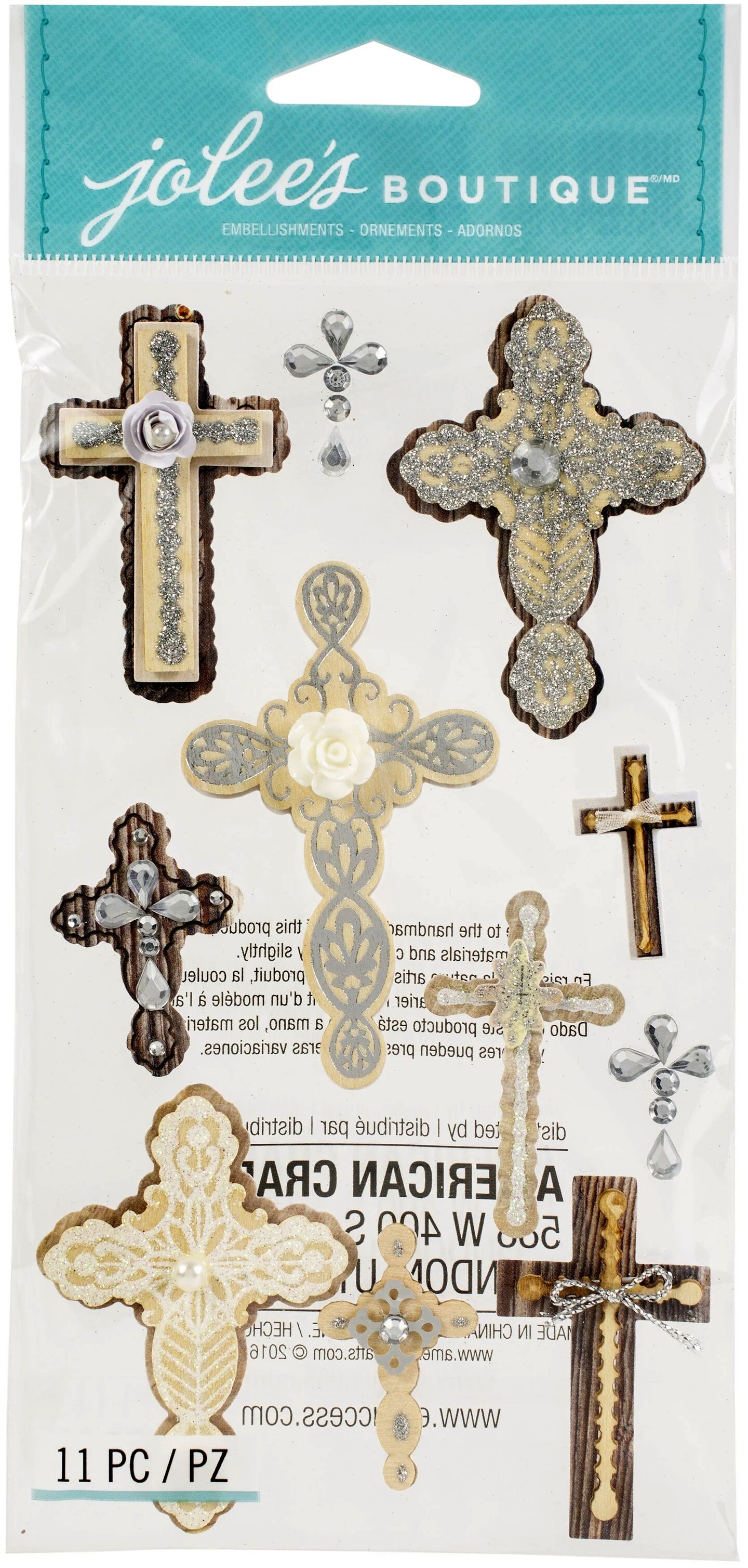 Jolee&#x27;s Boutique Inspirational Crosses Dimensional Stickers