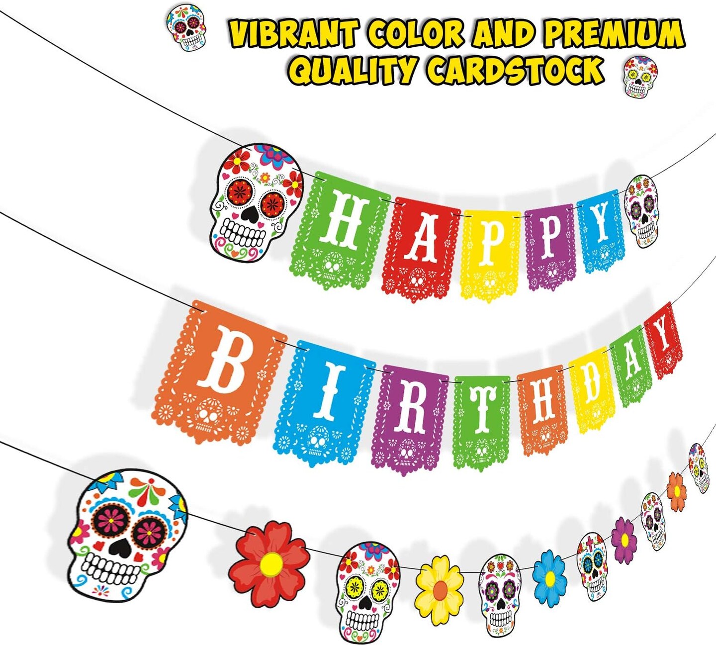 Day of the Dead Happy Birthday Banner