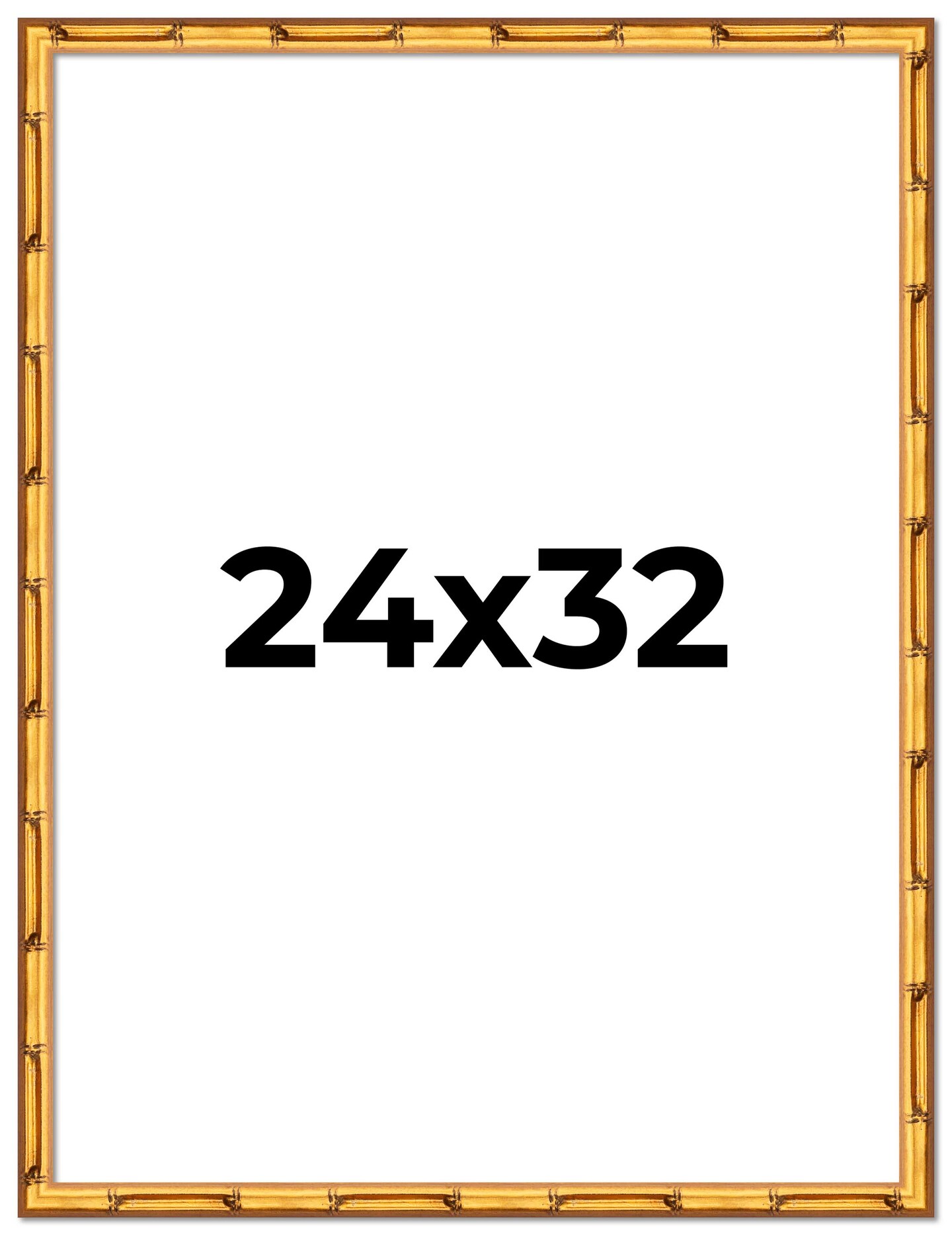 24x32 Thin Bamboo Picture Frame with UV-Resistant Acrylic & Acid Free Backing, Available in 2 Finishes - Gold and Brown