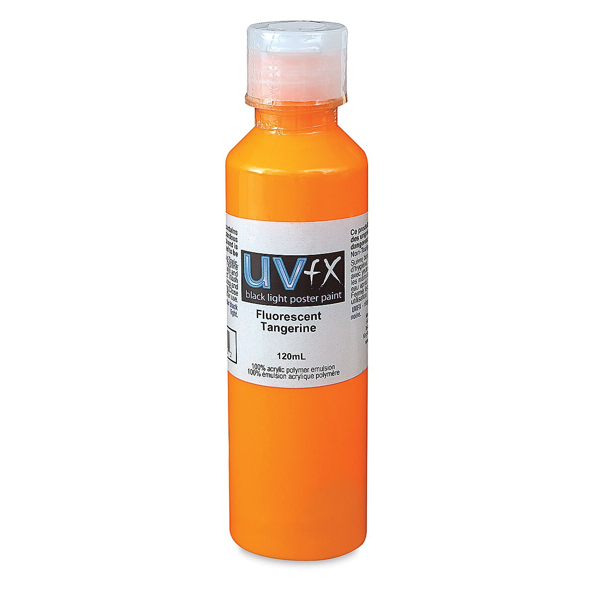 Tri-Art UVFX Black Light Poster Paint - Fluorescent Tangerine, 120 ml