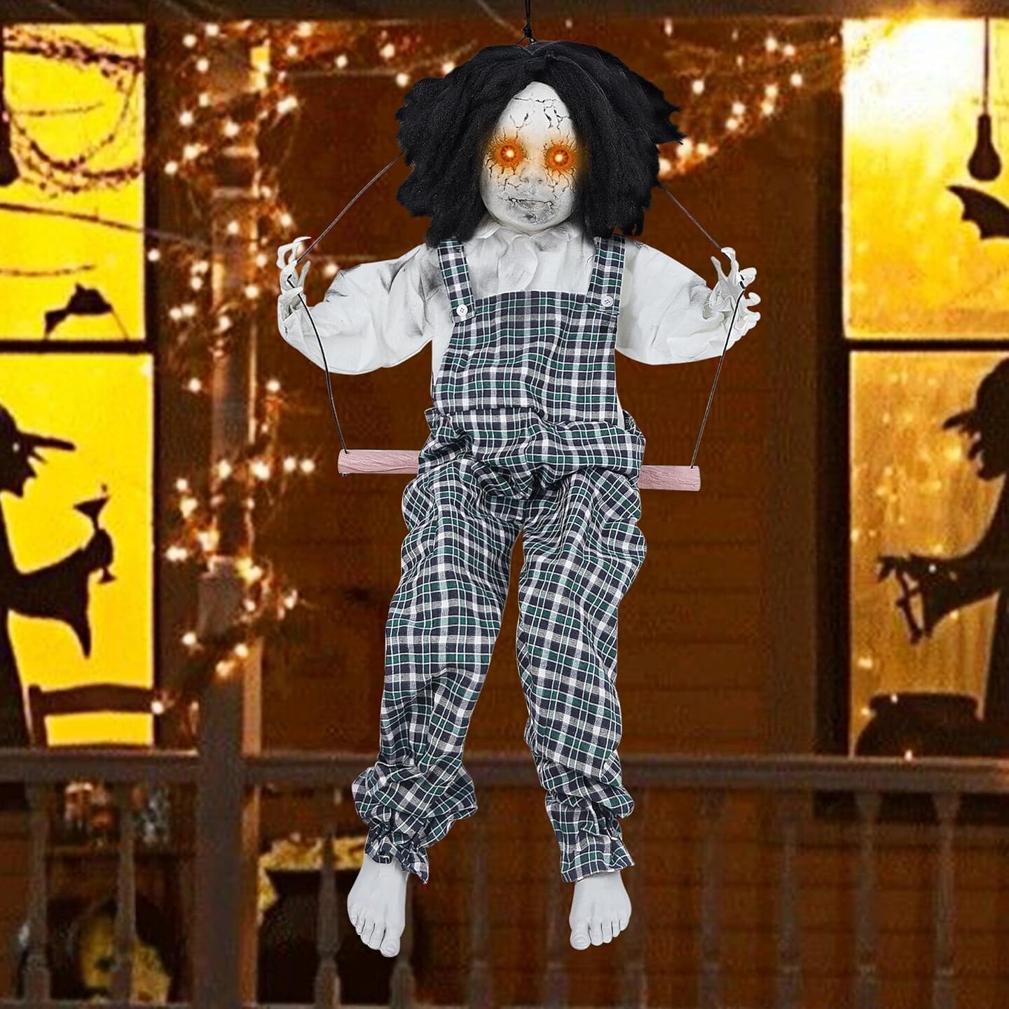 Hanging Halloween Decorations Outdoor Swing Boy