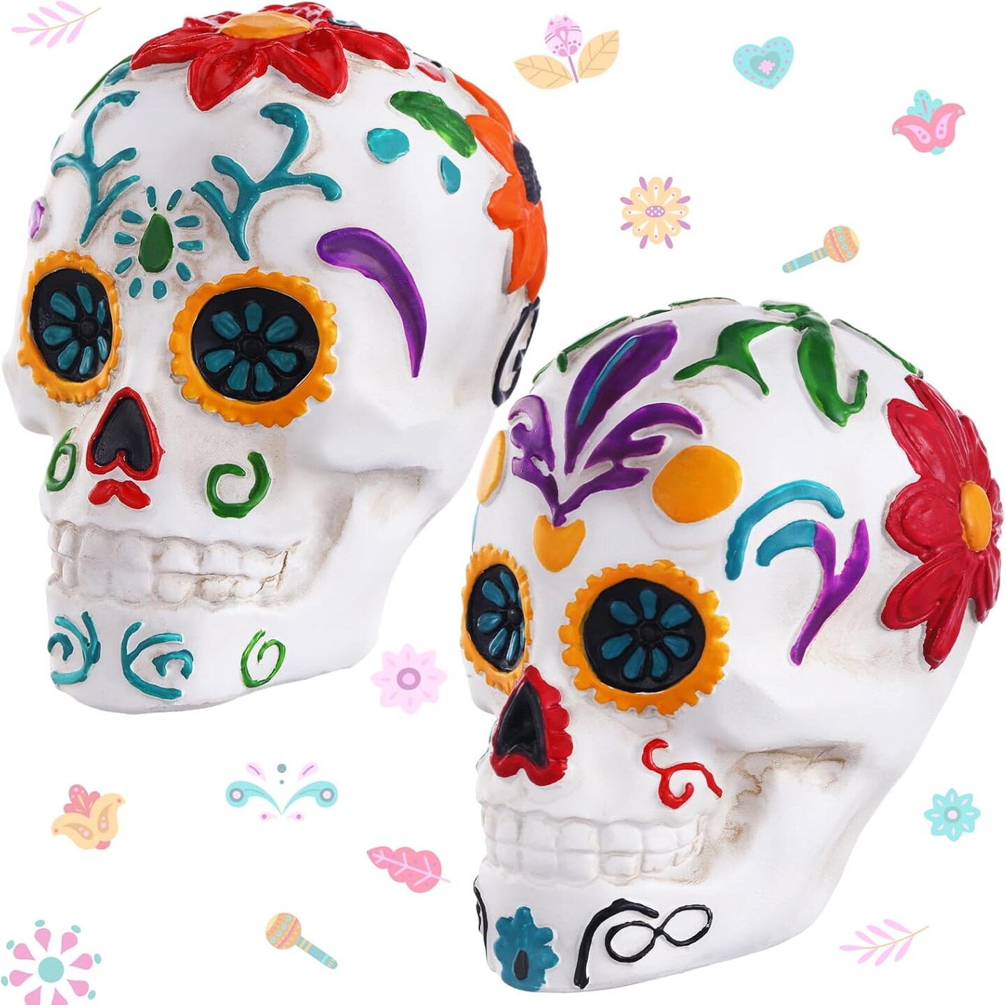 Day of The Dead Skull Sugar Skull Statue