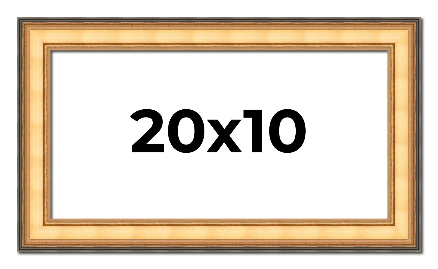 Panoramic Traditional Gold Picture Frame - UV Acrylic, Foam Board
