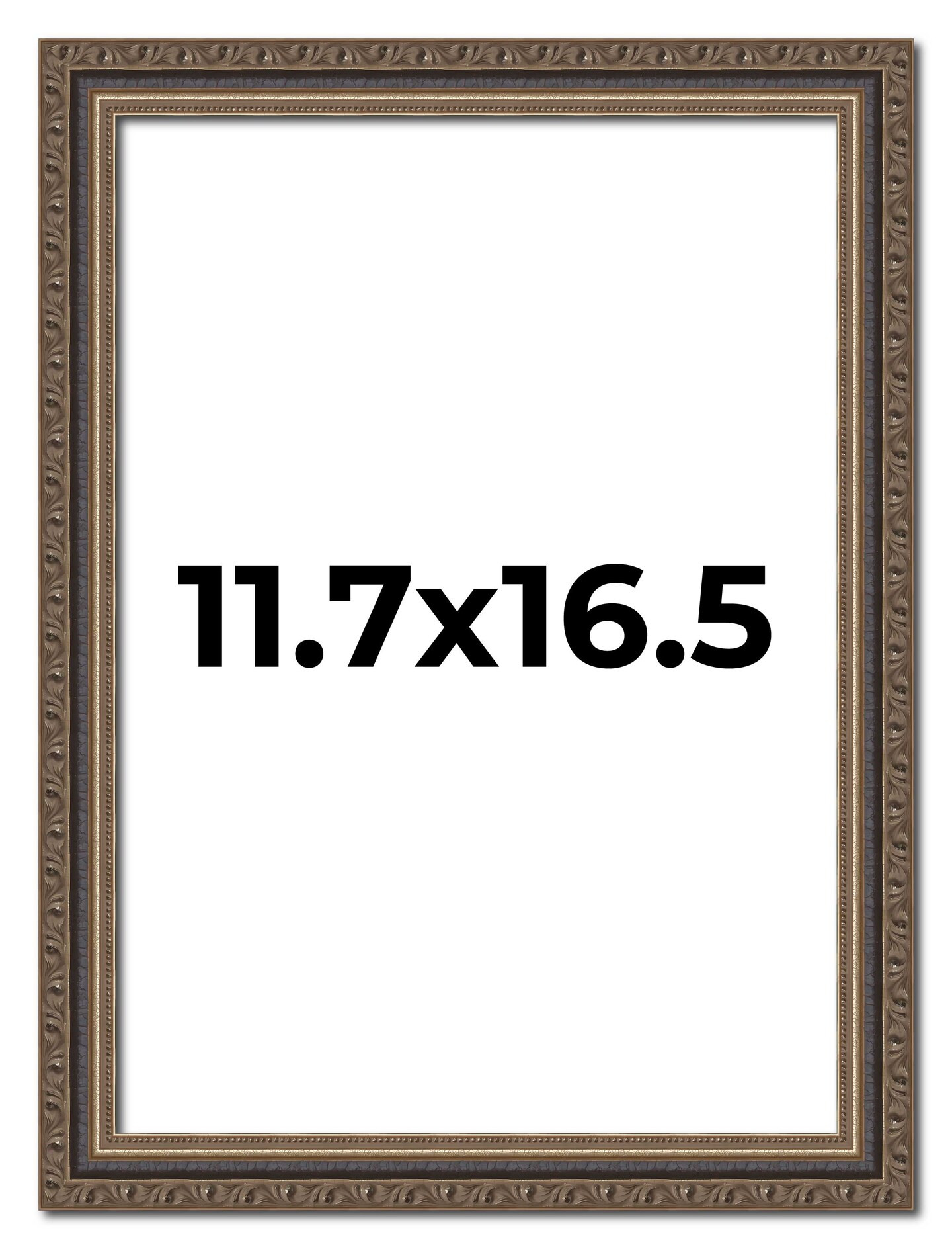 11.7x16.5 Sculpted Silver Picture Frame - UV Acrylic, Foam Board