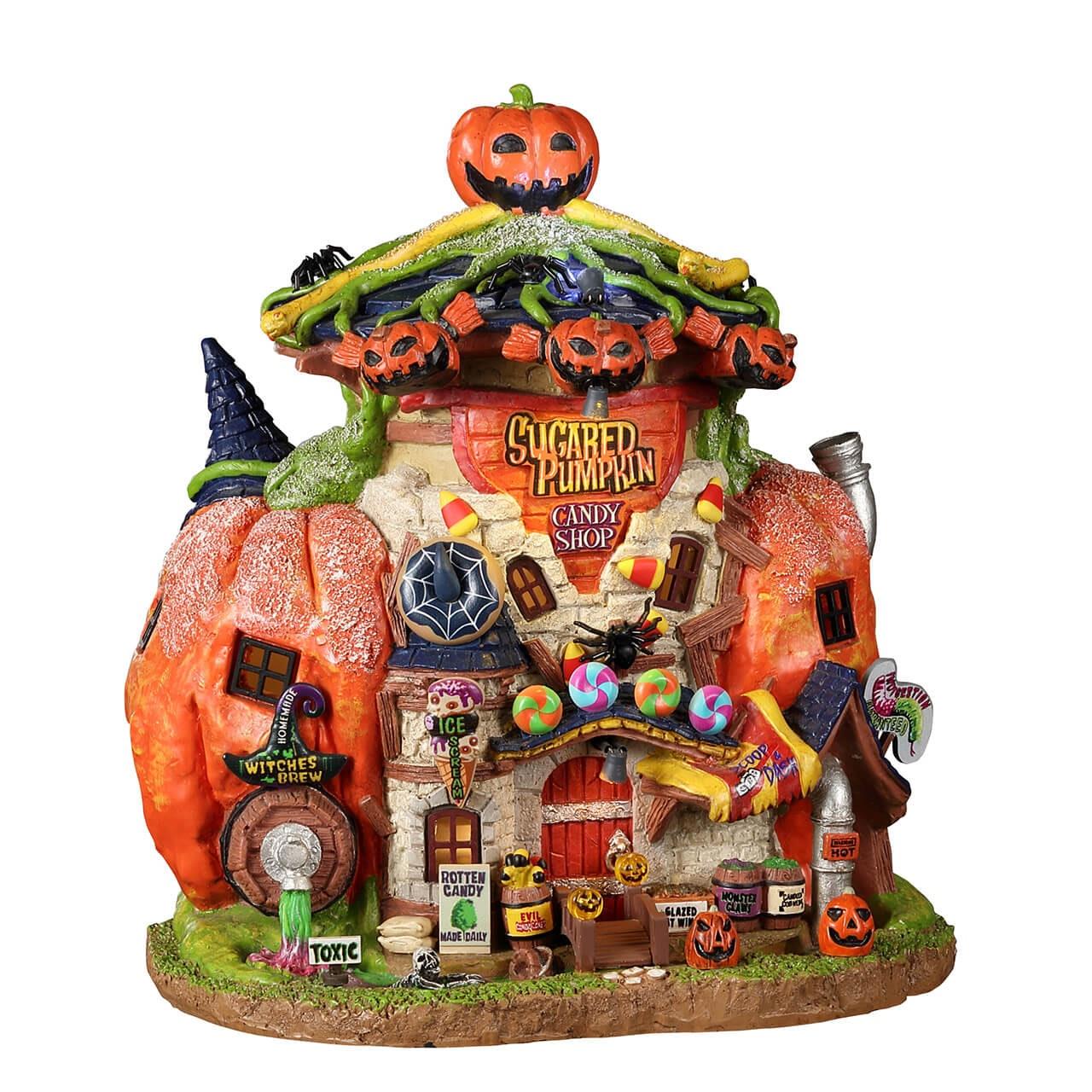 Lemax Spooky Town Halloween Village Sugared Pumpkin Candy Shoppe Building