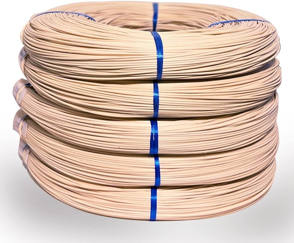 Basket round Reed #2 1.75Mm 1-Pound Coil Basket Weaving Cane for Chair Making and Wicker Weaving DIY Furniture Making Supplies