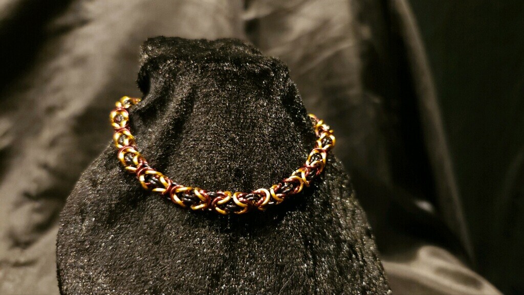 Earth Tones chain mail bracelet (Byzantine Series) | MakerPlace by