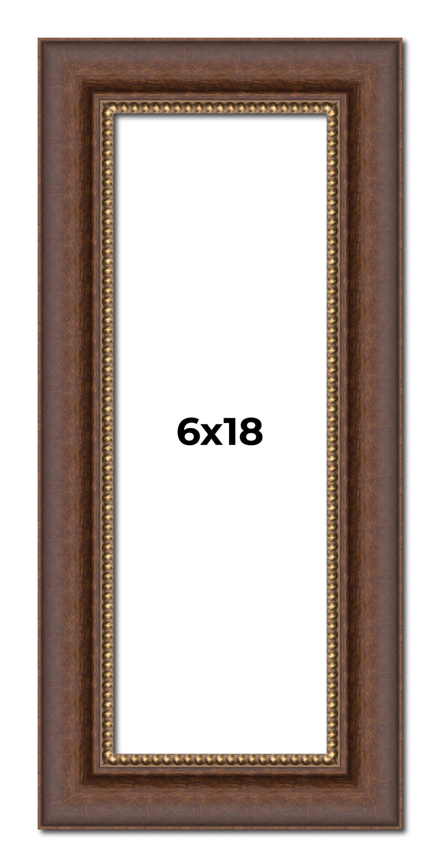 Panoramic Traditional Brown Picture Frame - UV Acrylic, Foam Board