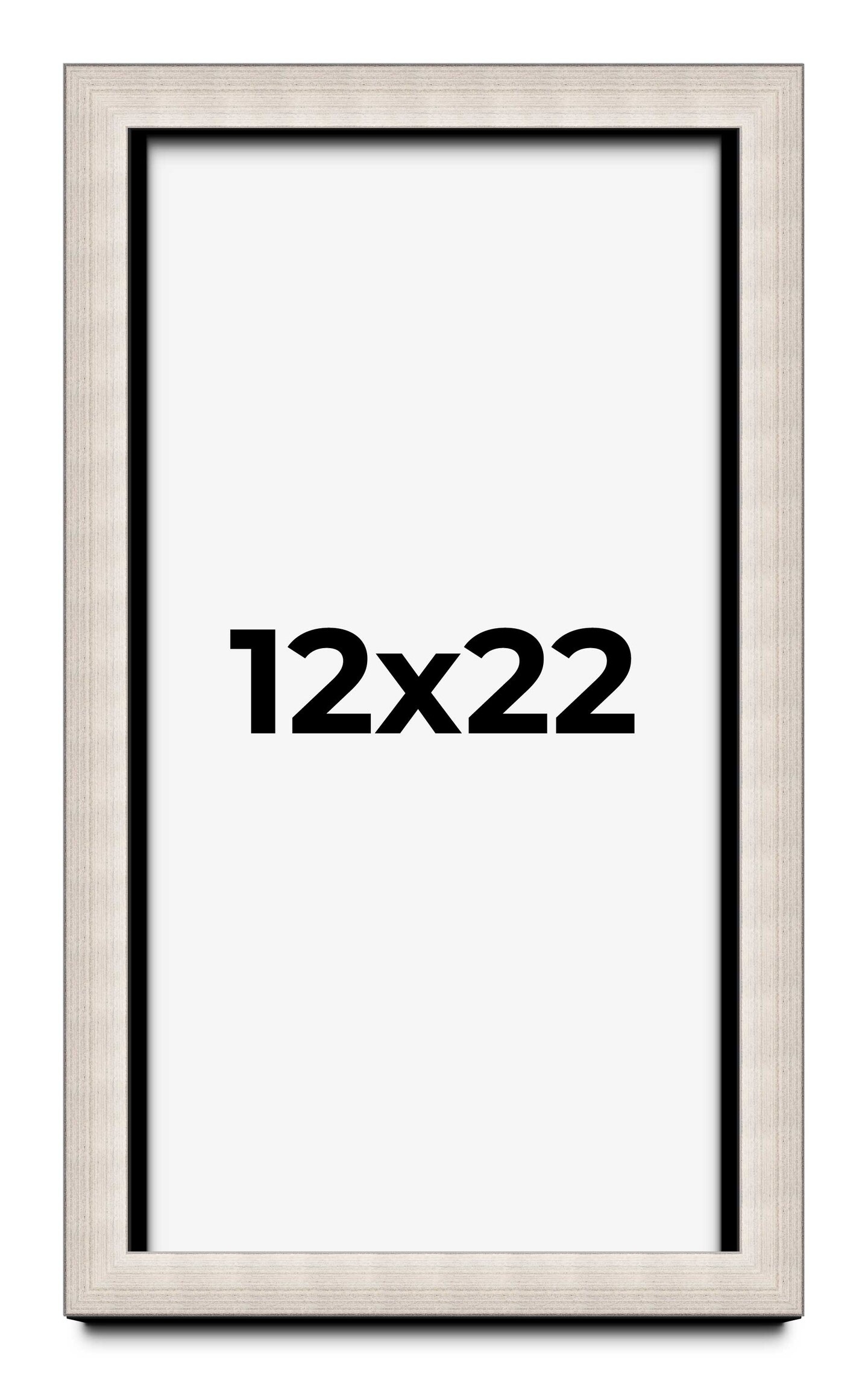 12x22 Minimalist Shadow Box Picture Frame with UV-Resistant Acrylic &#x26; Acid Free Backing, Available in 5 Finishes - Black, Brown, Gold, Silver, White