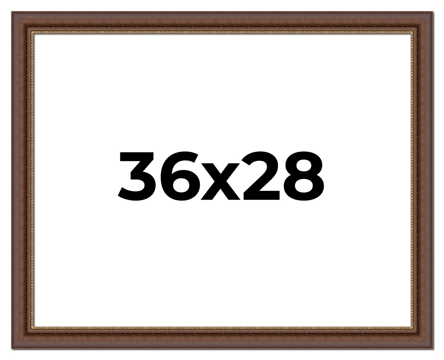28x36 Traditional Picture Frame with UV-Resistant Acrylic &#x26; Acid Free Backing, Available in 3 Finishes - Black, Brown, Gold