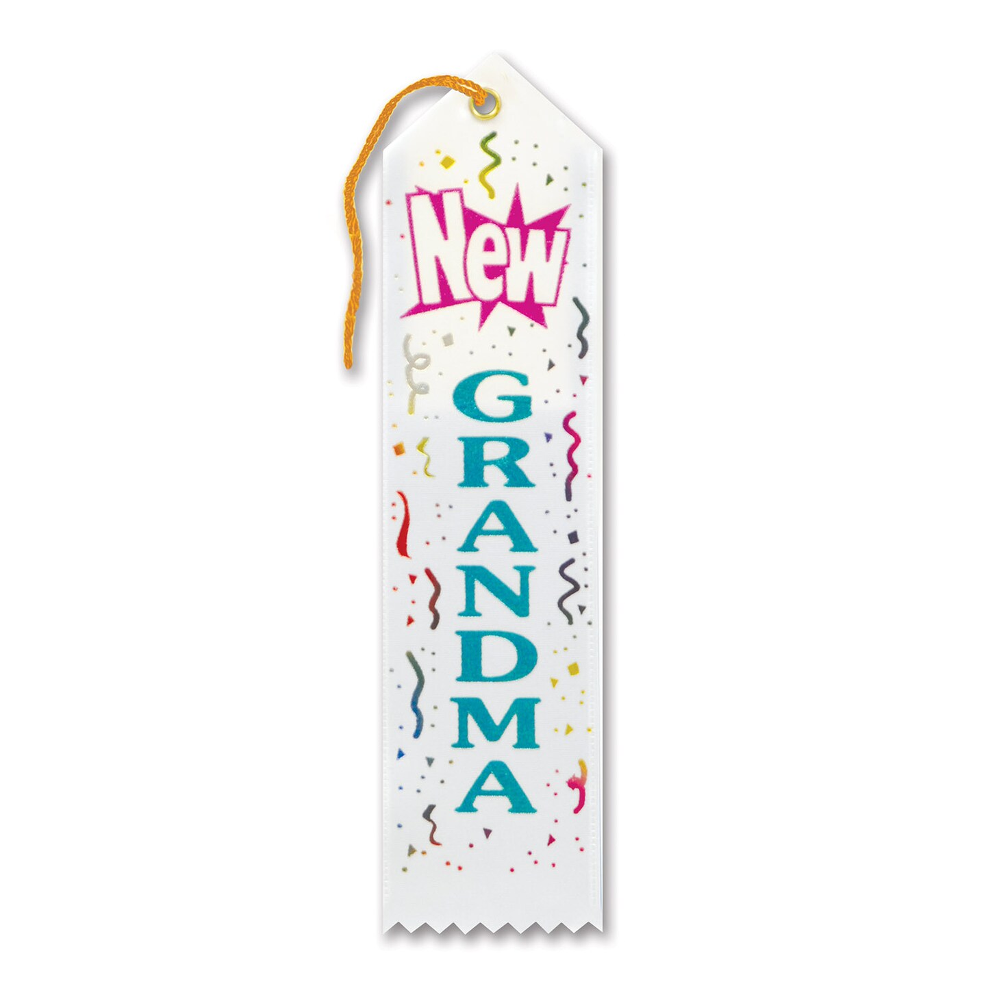 Beistle 2in.x8in. New Grandma Award Ribbon - 6 Pack