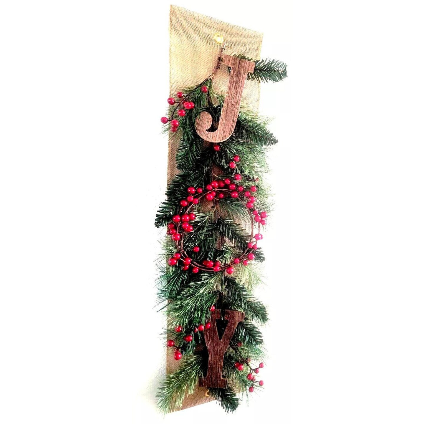 Kitcheniva Christmas Hanging Wreath Berries &#x26; Pine 8&#x22;x36&#x22;