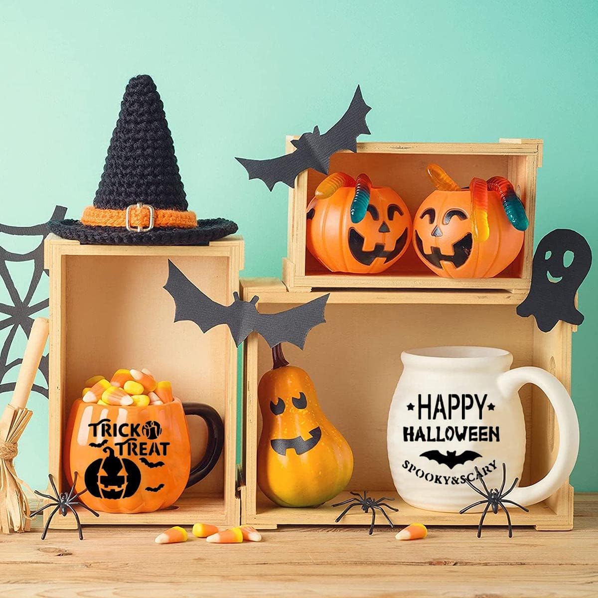 Reusable Halloween Stencils for Painting on Wood