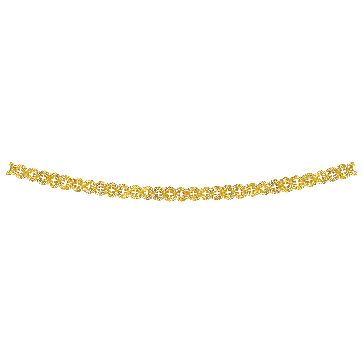 Beistle 5in. x 12Feet Standard Metallic Garland - Golden - 12 Pack