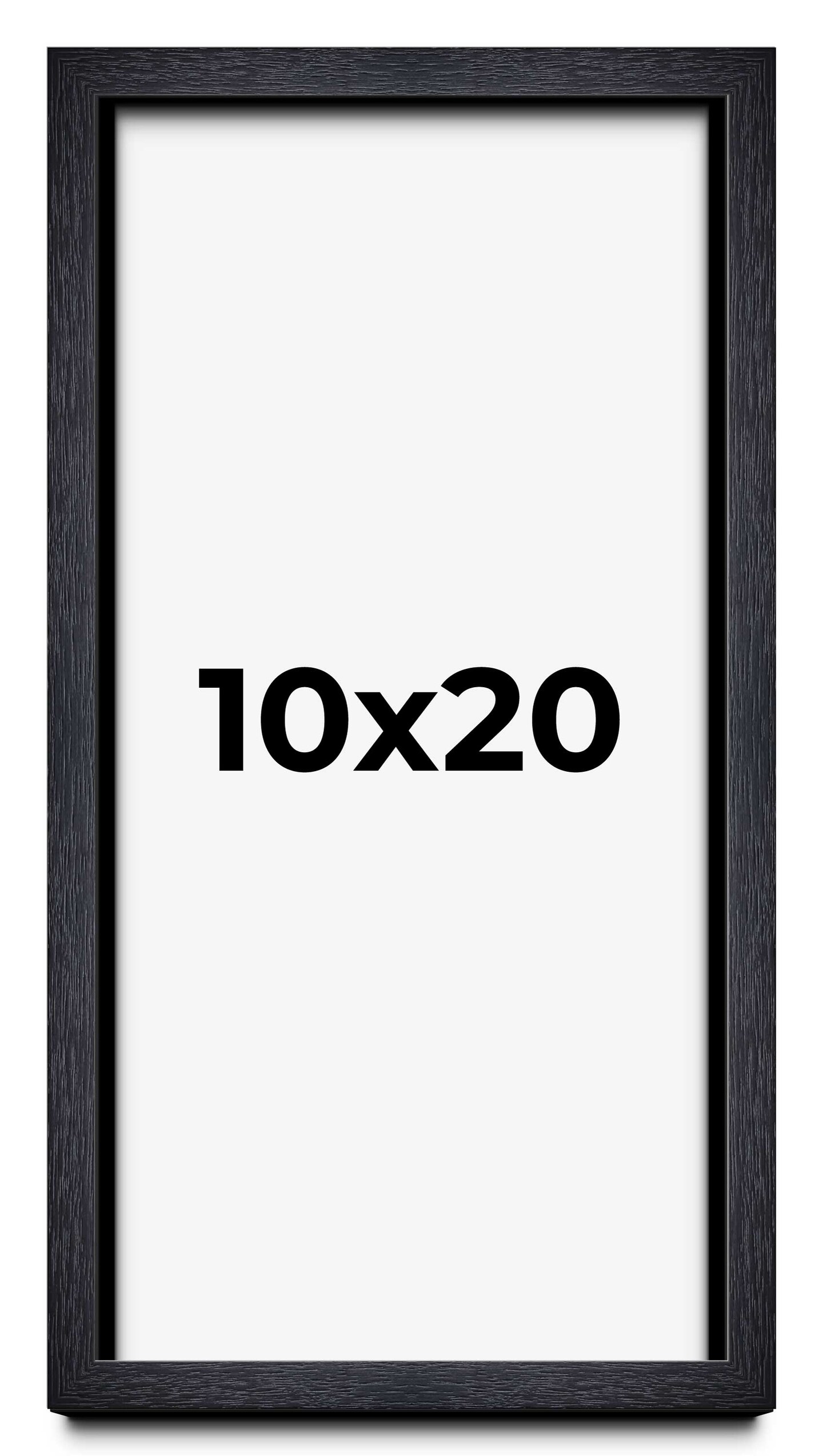 Panoramic Shadow Box 1" Depth Black Picture Frame - UV Acrylic, Backing, Hanging Hardware