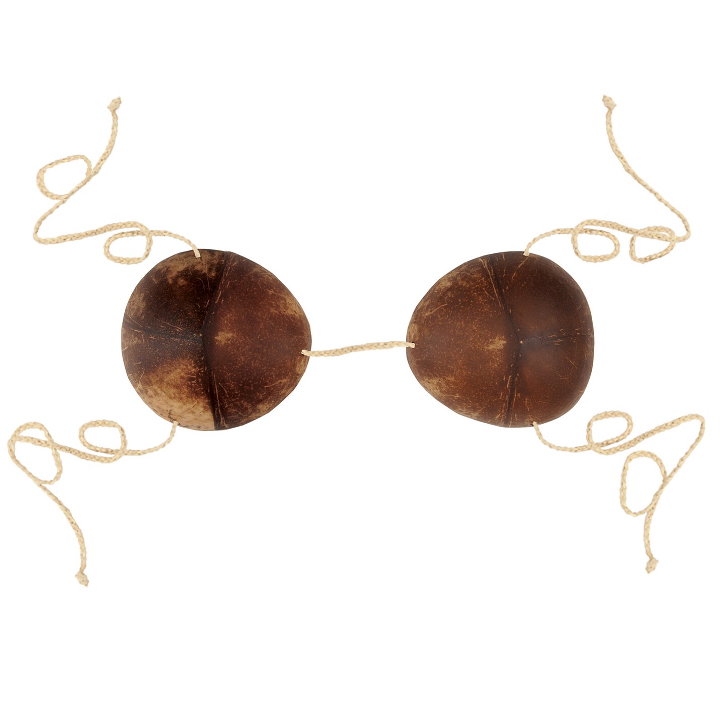 Beistle Adjustable Coconut Bikini Top - 12 Pack