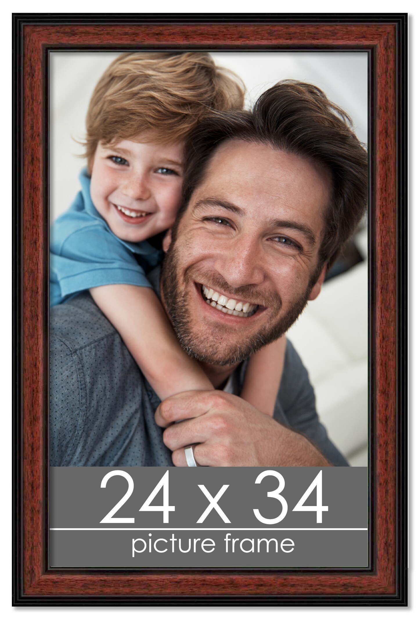 Decor Brown Picture Frame - UV Acrylic, Foam Board Backing, Hanging Hardware