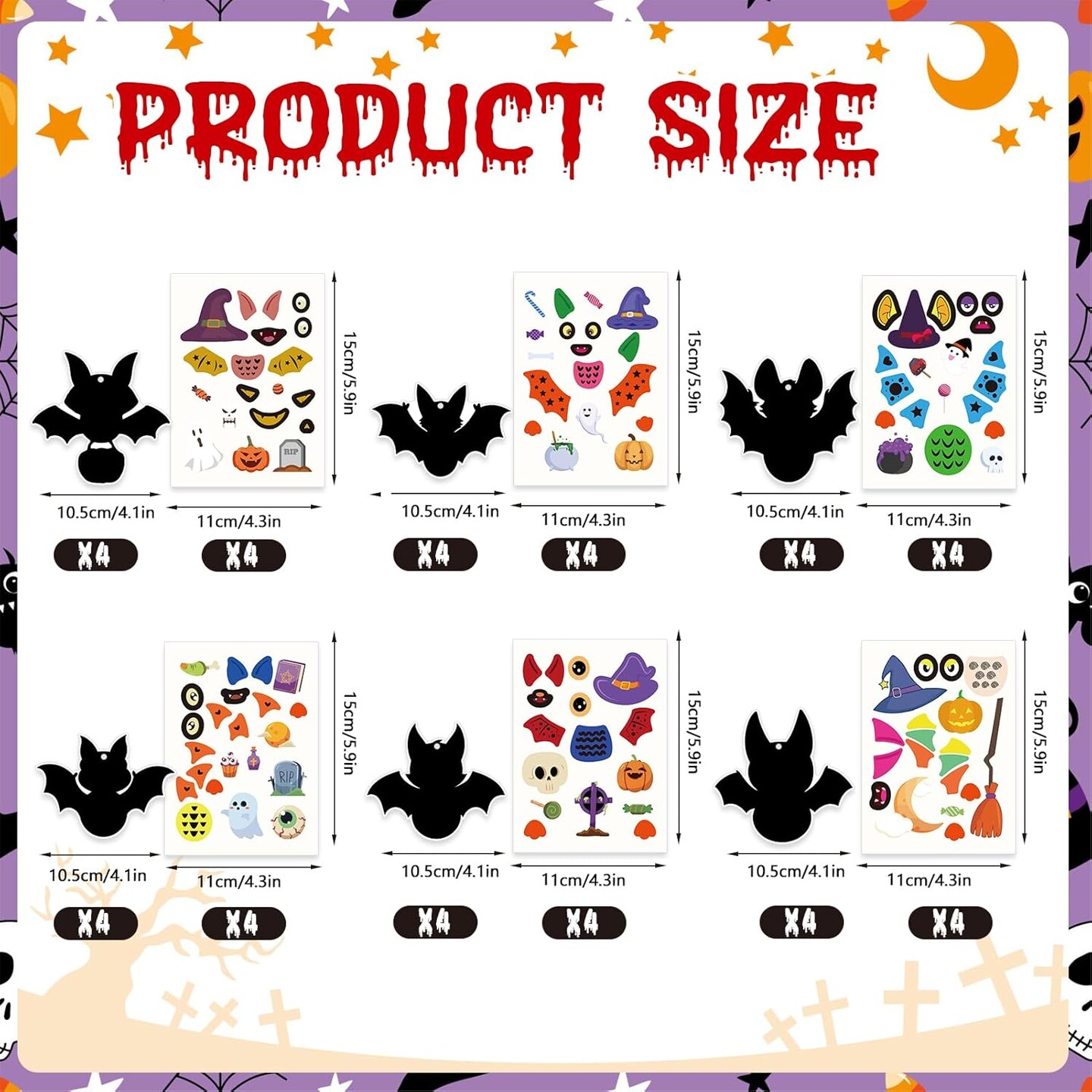 Pieces Halloween Stickers Craft Kits