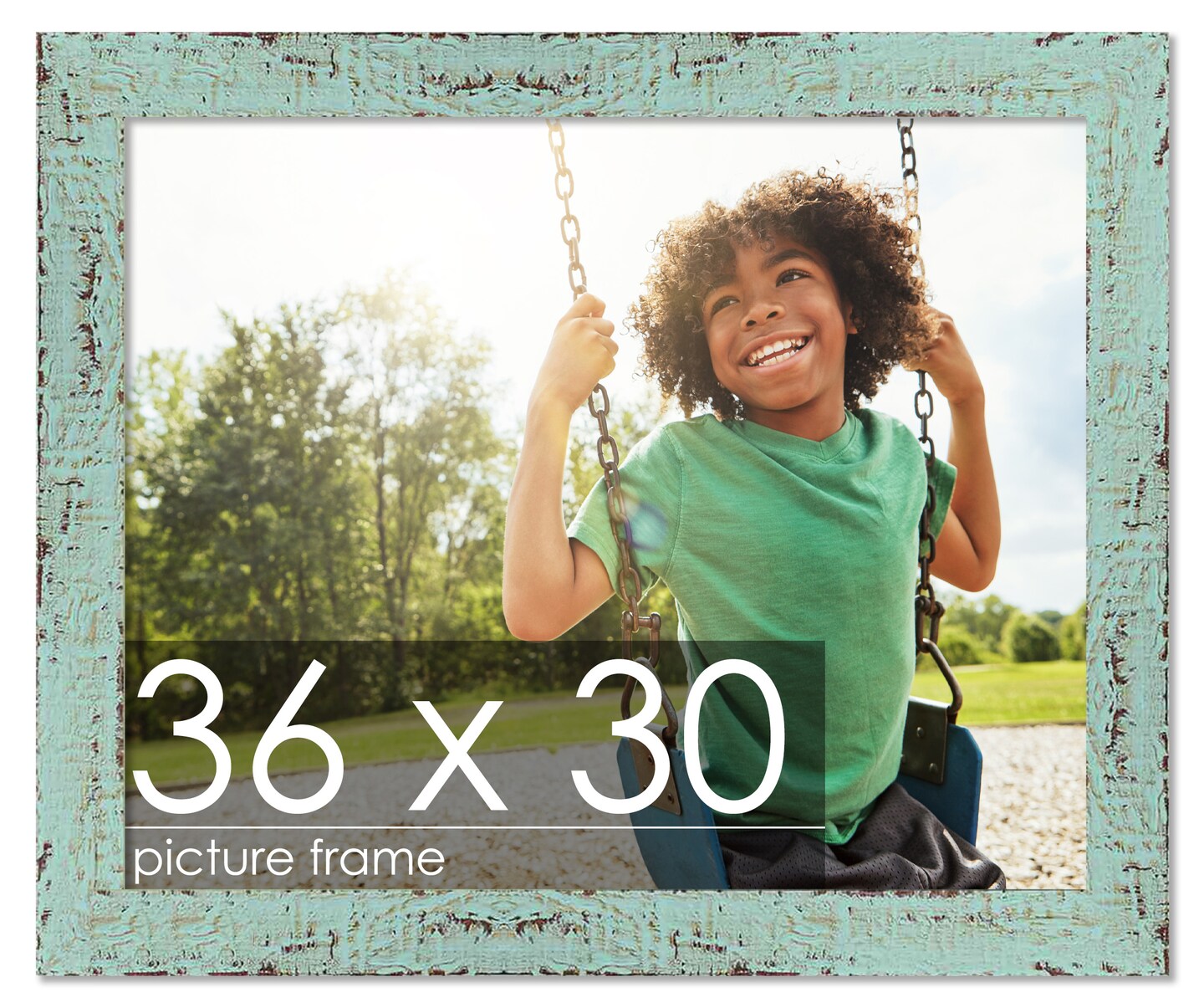 30x36 Shabby Chic Picture Frame with UV-Resistant Acrylic & Acid