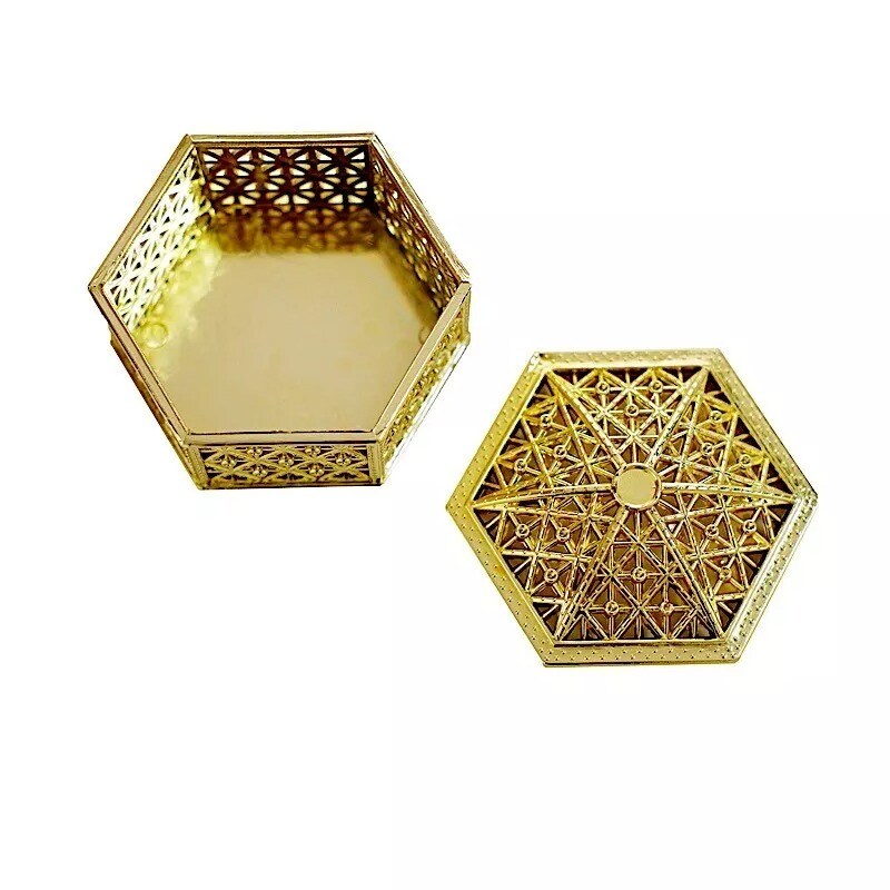48 pcs 3" Mini Hexagon Treasure Boxes Favor Holders Wedding Party Home Supplies
