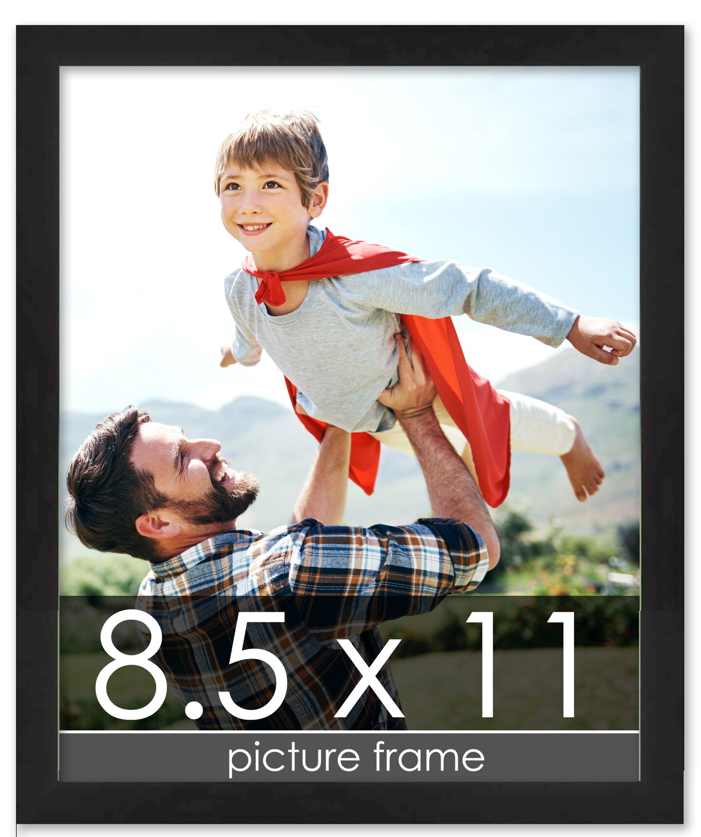 Photo Size Decor Black Picture Frame - UV Acrylic, Foam Board