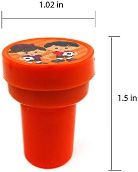 TINYMILLS 24 Pcs Soccer Stampers for Kids Party Favor Goodie Bag Stuffers Pinata Fillers Soccer Futbol Gifts Carnival Prizes Team Party Favor Rewards