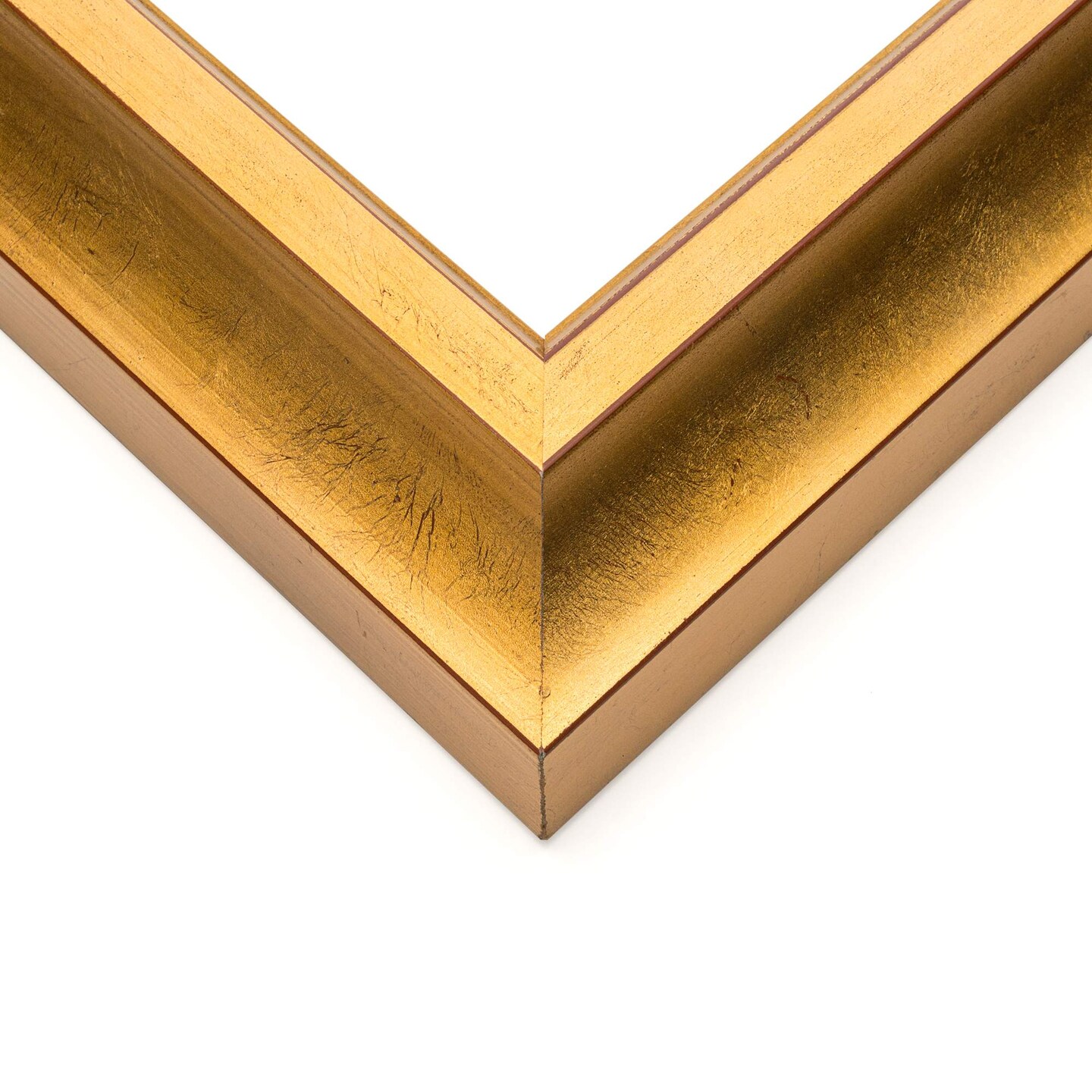 Square Shadow Box 1.75" Deep Gold Frame - UV Acrylic, Backing, Hanging Hardware