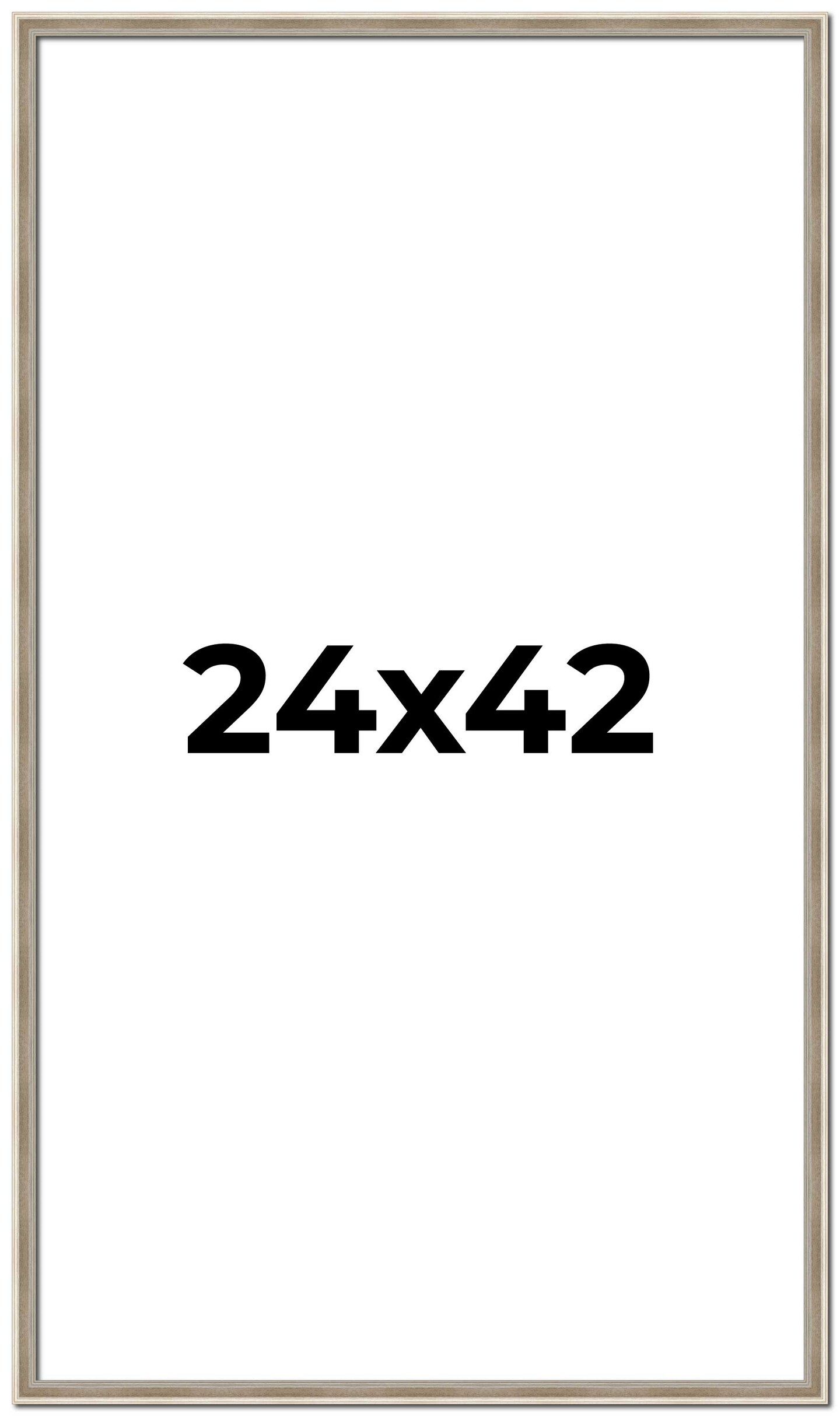 24x42 Classic Modern Picture Frame with UV-Resistant Acrylic & Acid Free Backing, Available in 9 Finishes - Black, Blue, Brown, Gold, Grey, Red, Silver, White, Natural