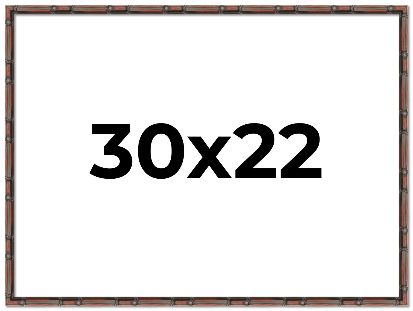 30x22 Thin Bamboo Picture Frame with UV-Resistant Acrylic & Acid Free Backing, Available in 2 Finishes - Gold and Brown