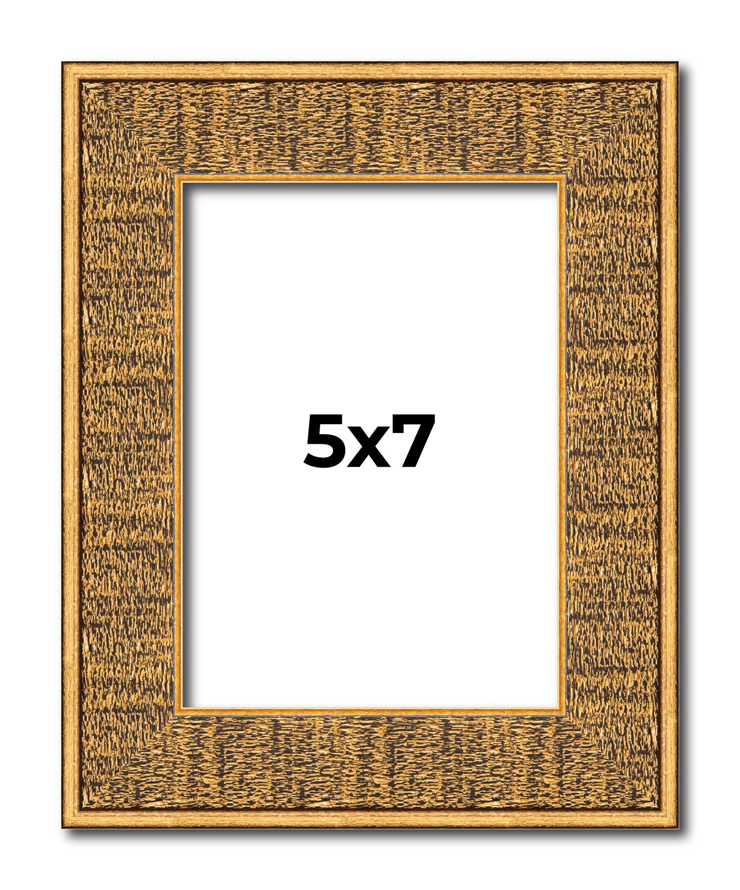 Photo Size Sculpted Black Picture Frame - UV Acrylic, Foam Board Backing, Hanging Hardware